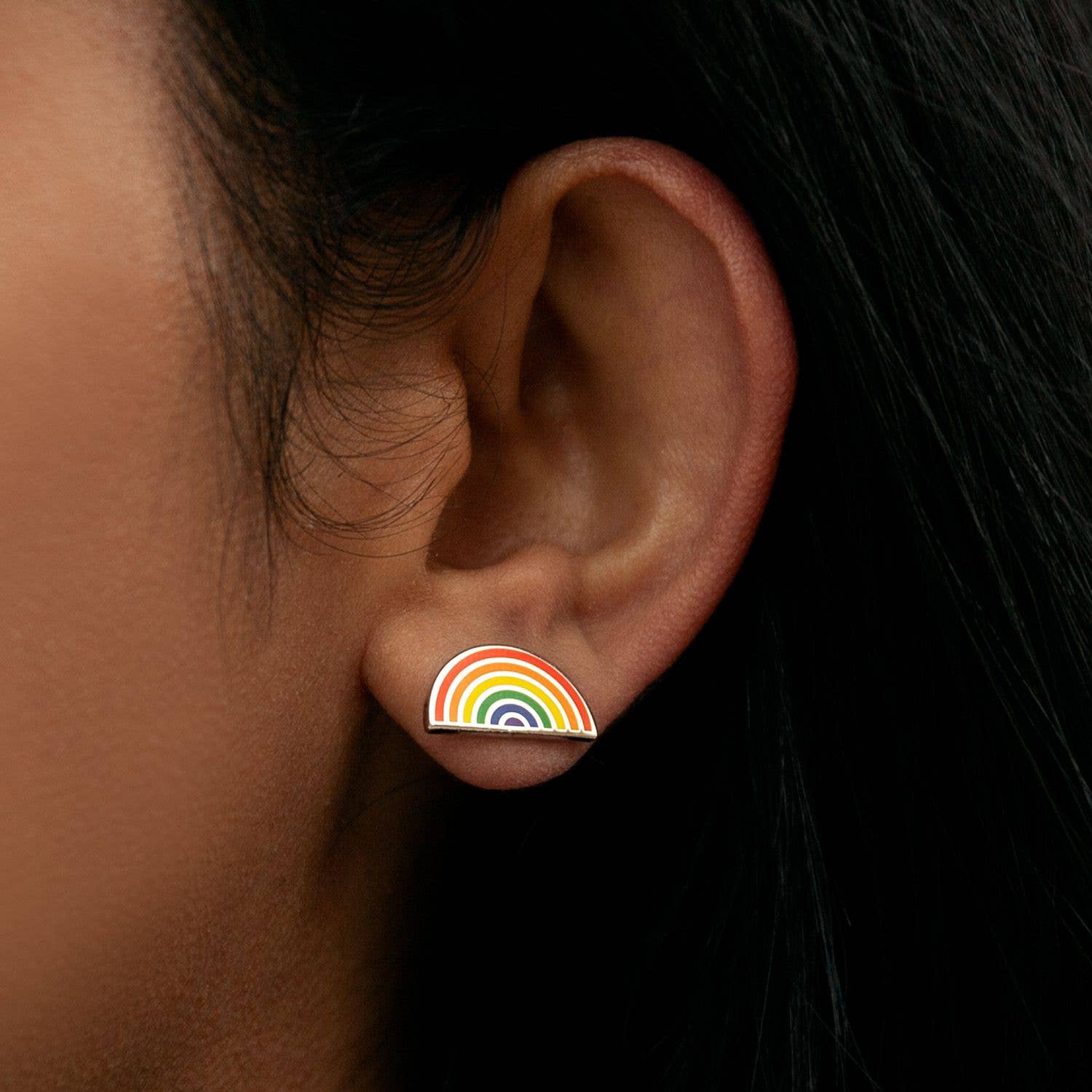 Rainbow pride earrings