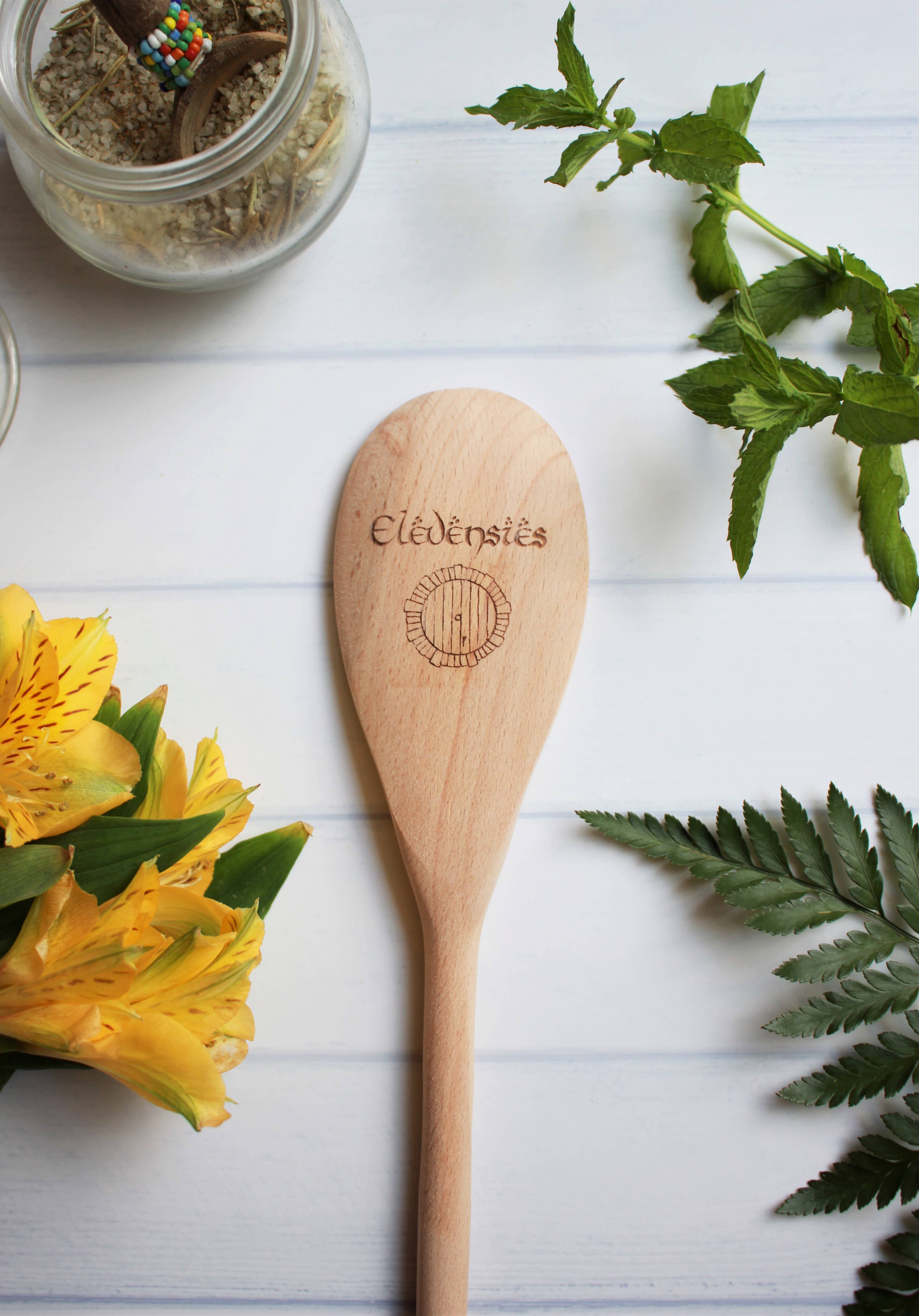 Elevensies Engraved Wooden Spoon