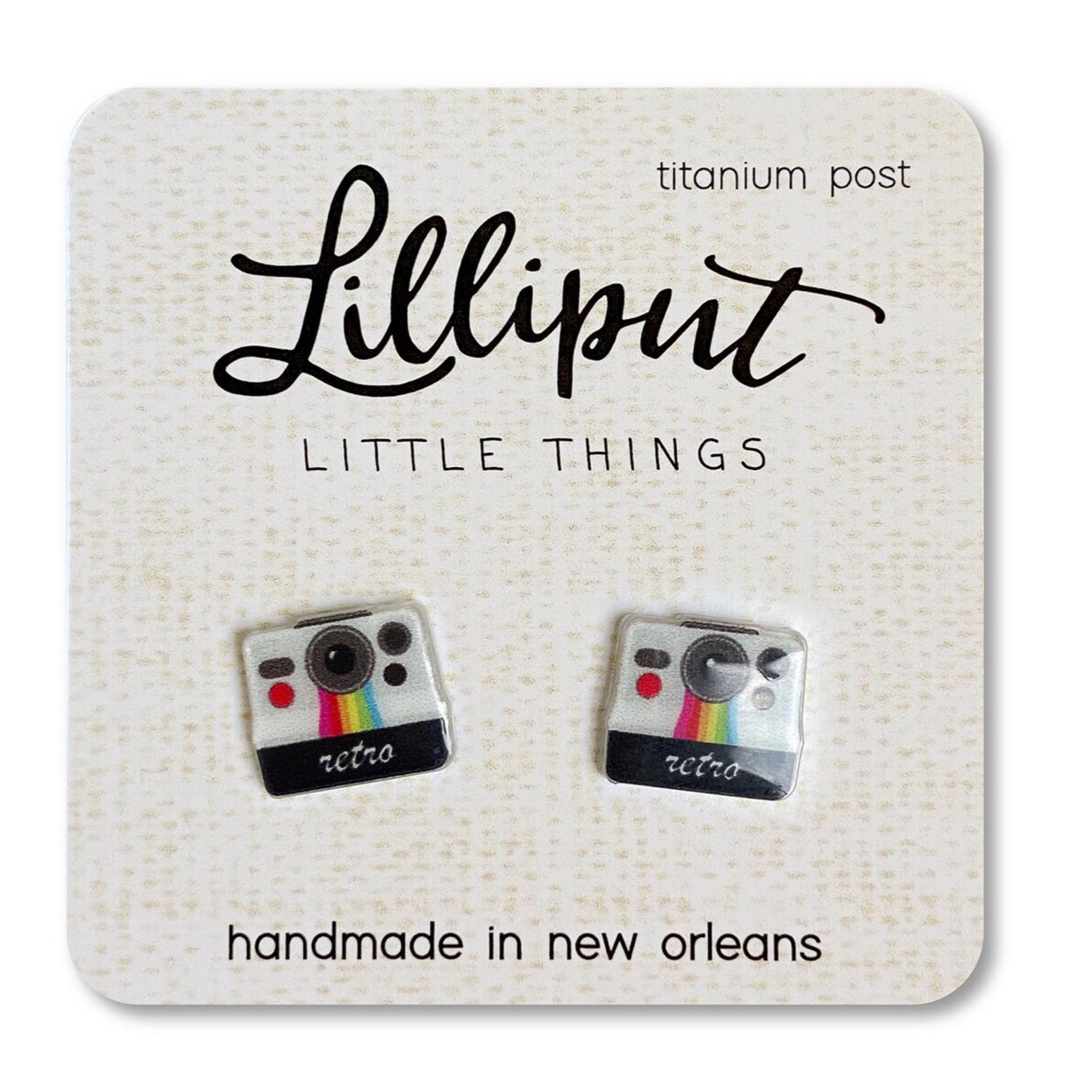 Retro Camera Earrings