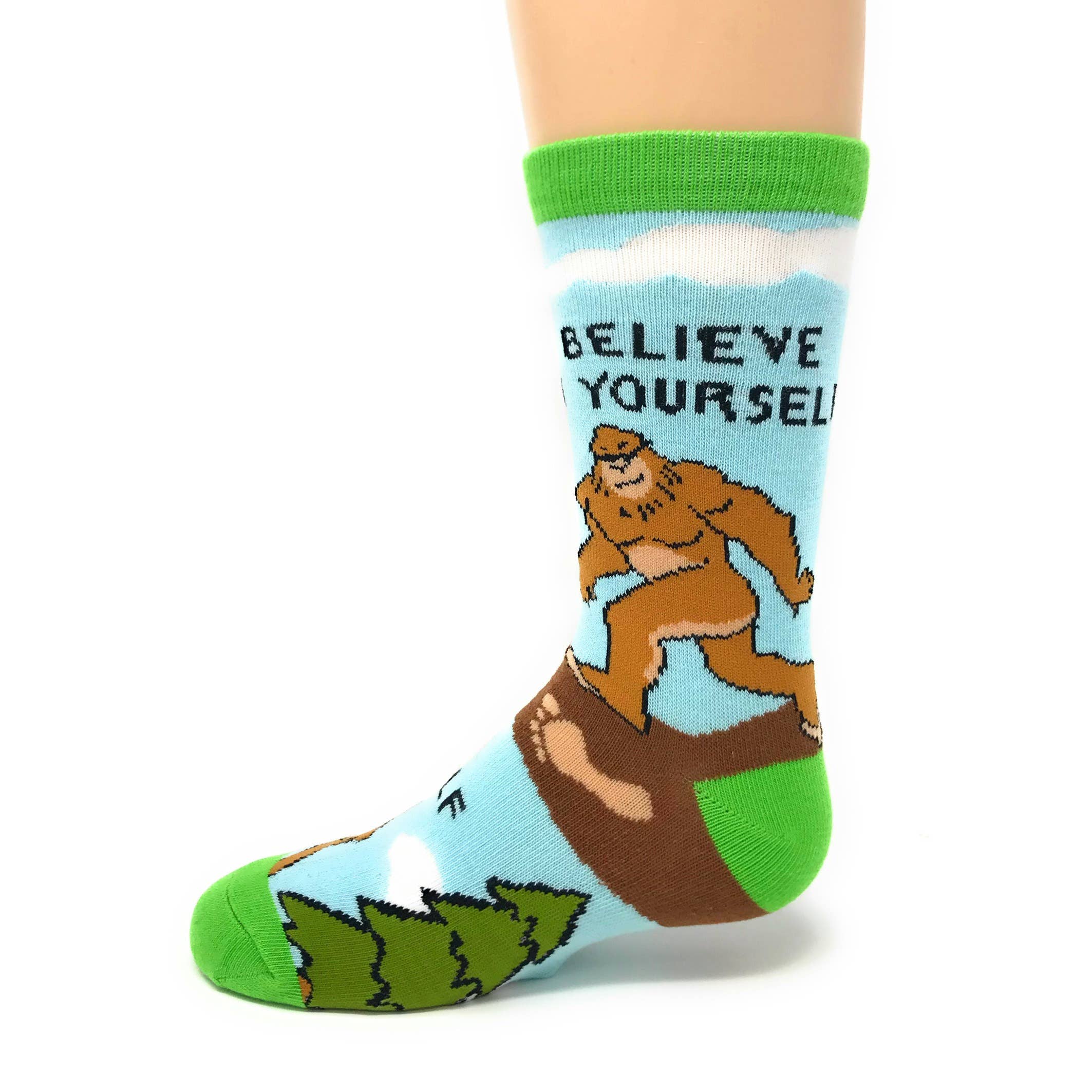 Believe Bigfoot Youth Socks