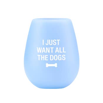 All The Dogs Silicone Wine Glass
