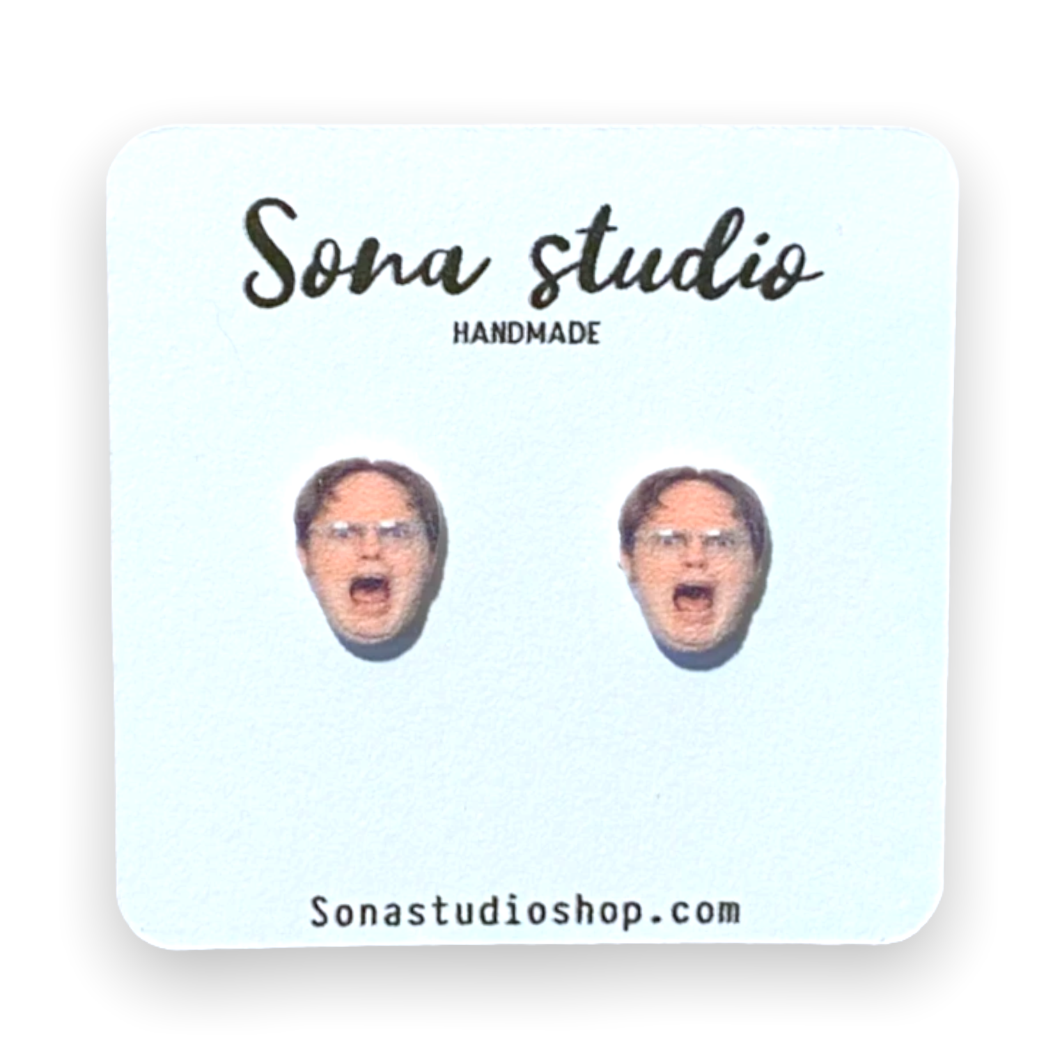 Shouting Dwight Earrings