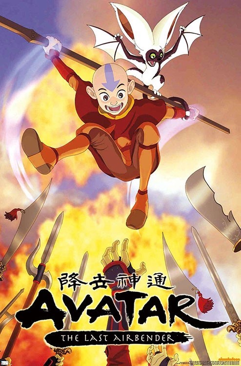 Avatar Aang and Momo Poster