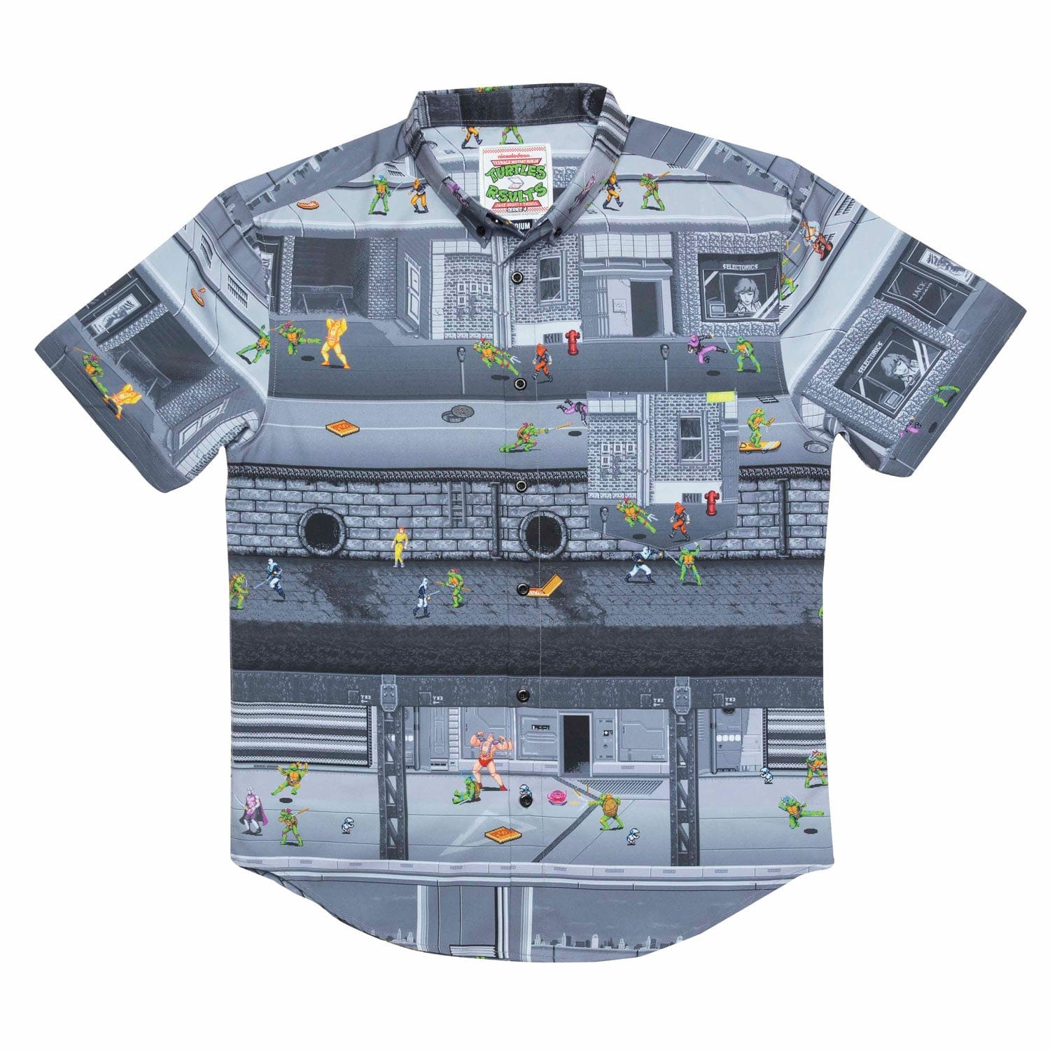 ***RETAIL EXCLUSIVE*** TMNT "Bodacious Button Mashers" – KUNUFLEX Short Sleeve Shirt