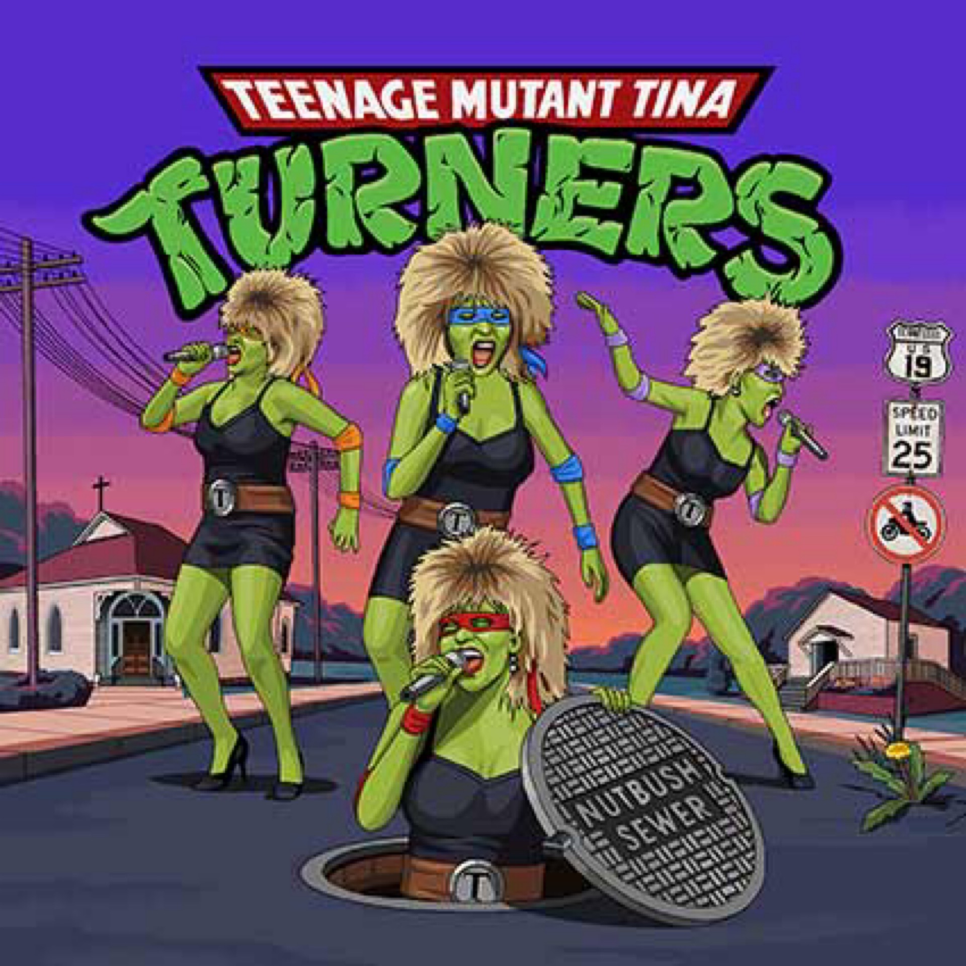 Teenage Mutant Tina Turners Greeting Card