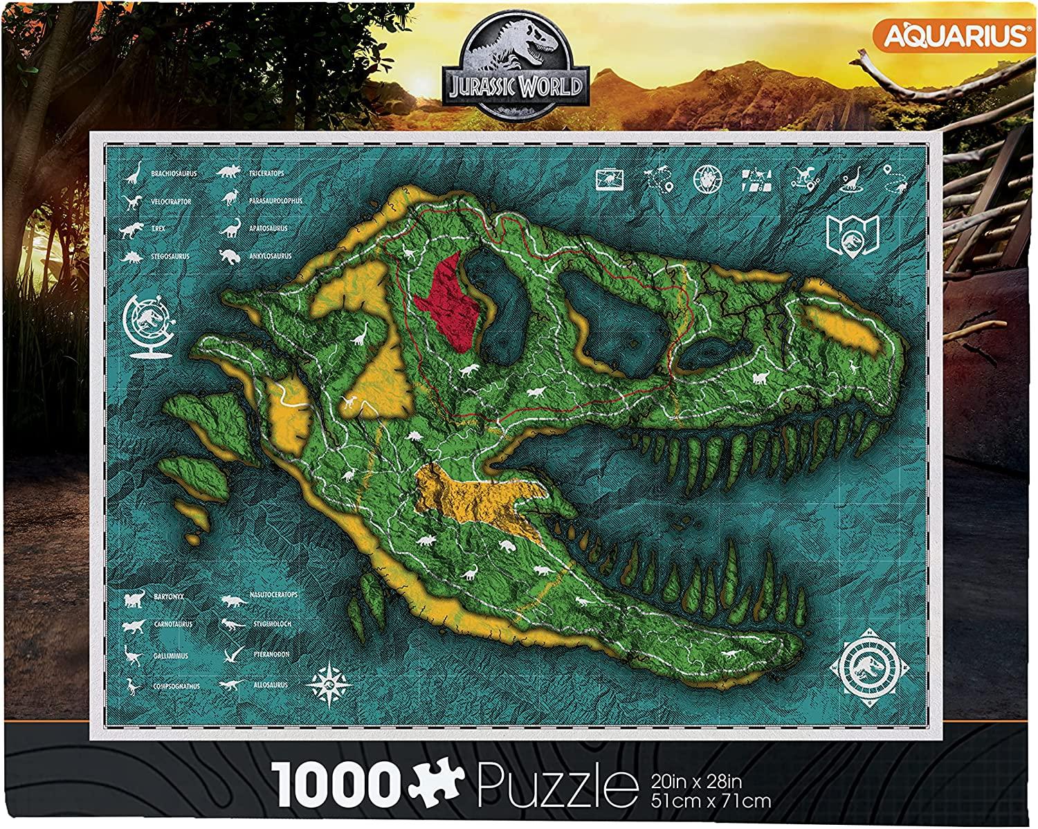 Jurassic World Map 1000 Piece Puzzle