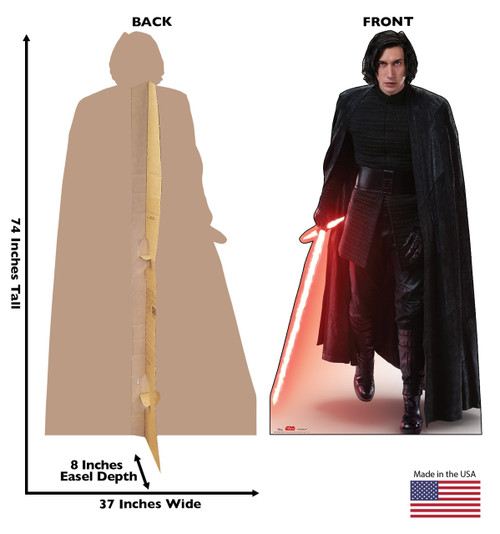 Kylo Ren No Helmet Cardboard Stand-Up