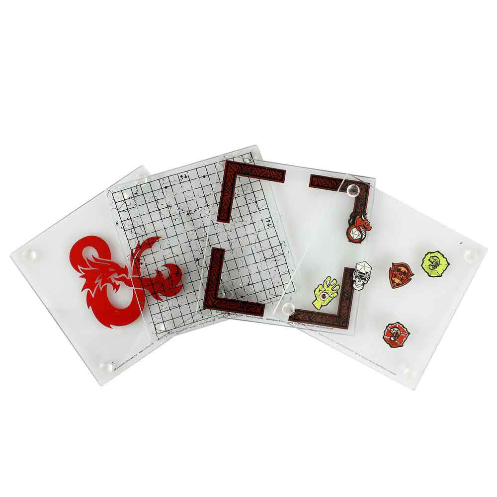 Dungeons & Drgaons Stacking Glass Coasters Set of 4