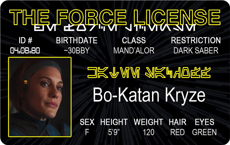 Bo-Katan Kryze Novelty ID