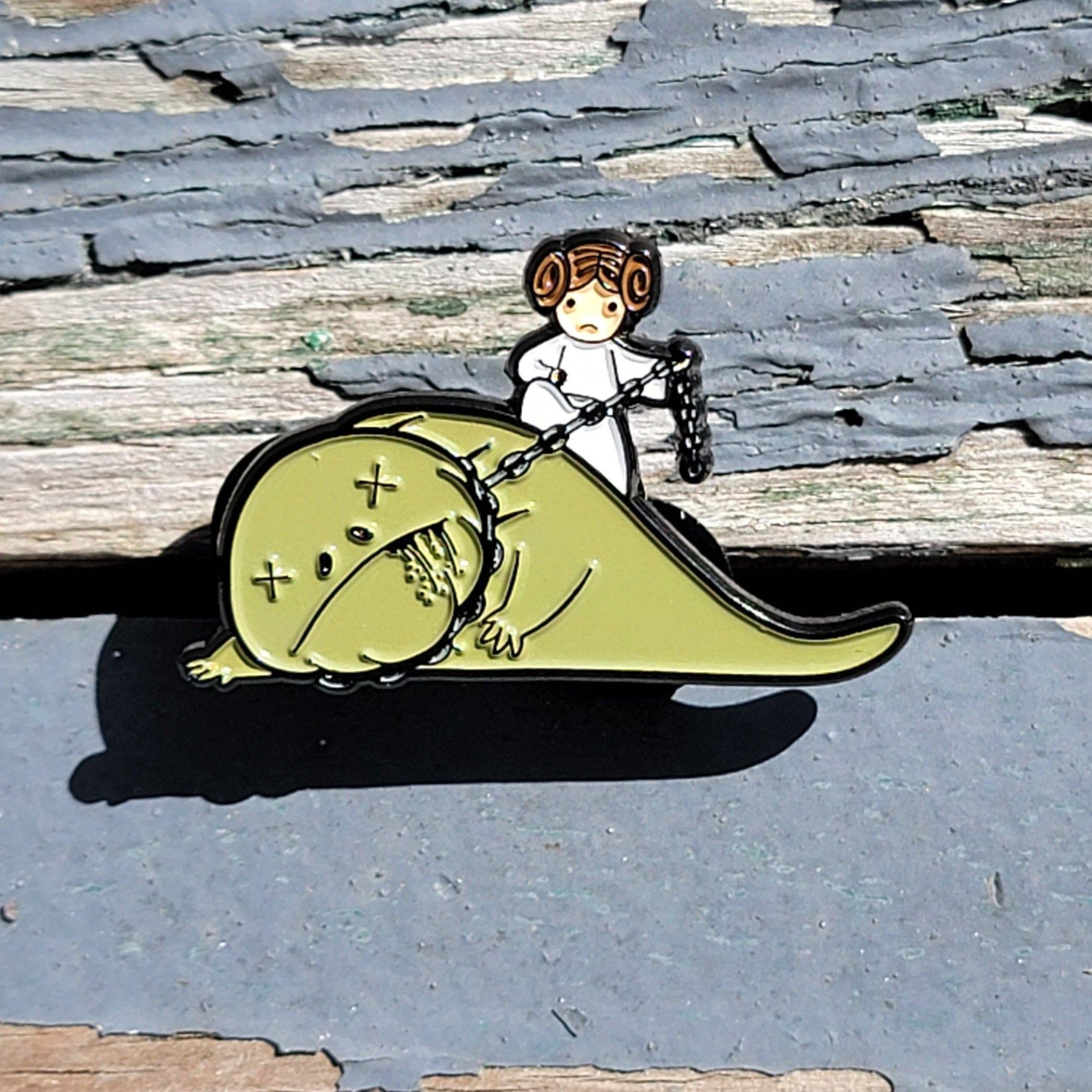 Leia and Jabba Soft Enamel Pin by Tam Minh Nguyen