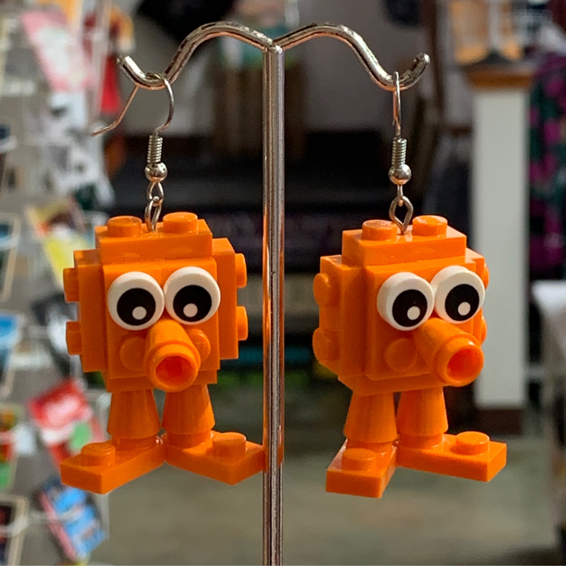 Brick Q-Bert Earrings