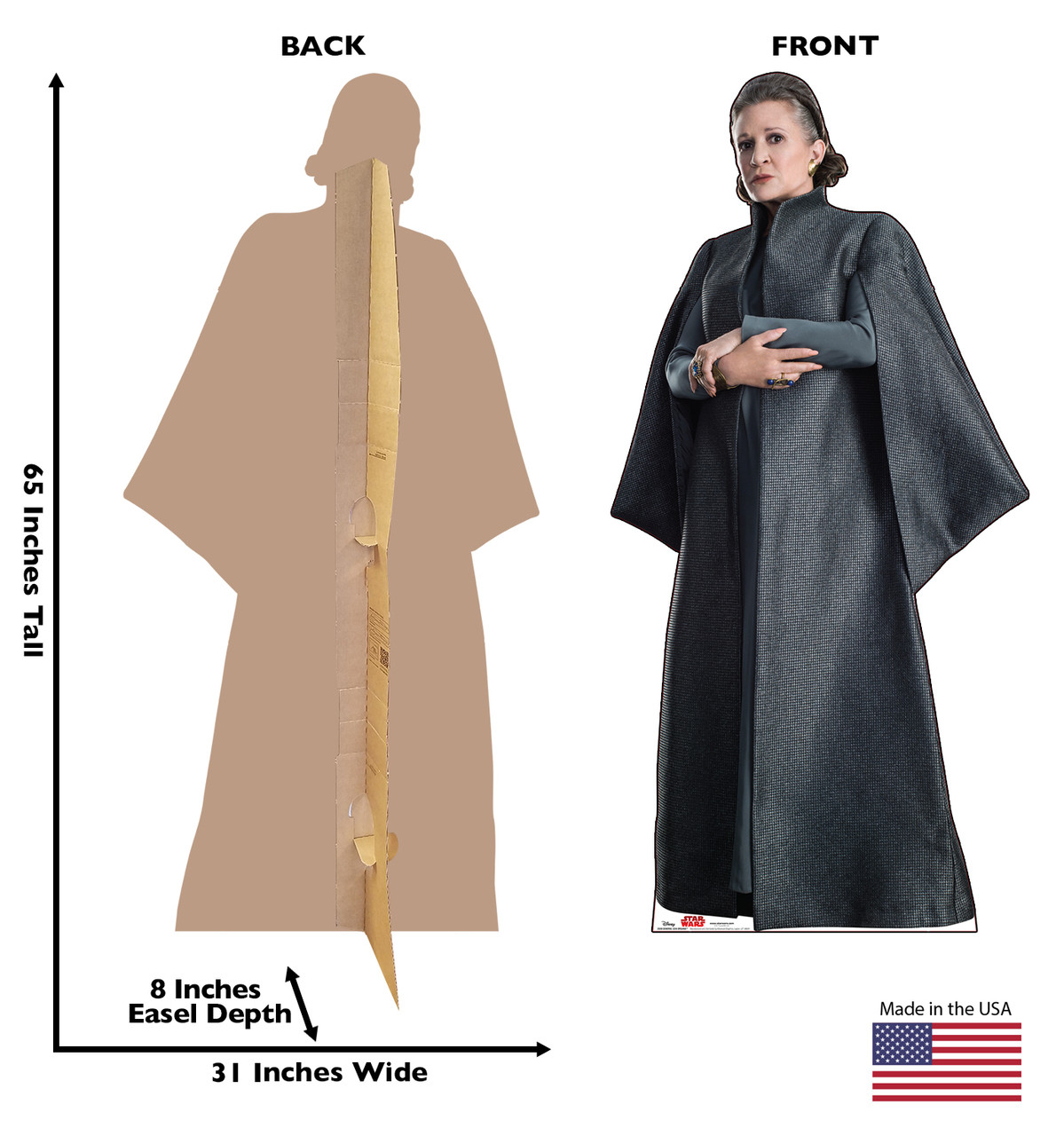 General Leia Cardboard Stand-Up
