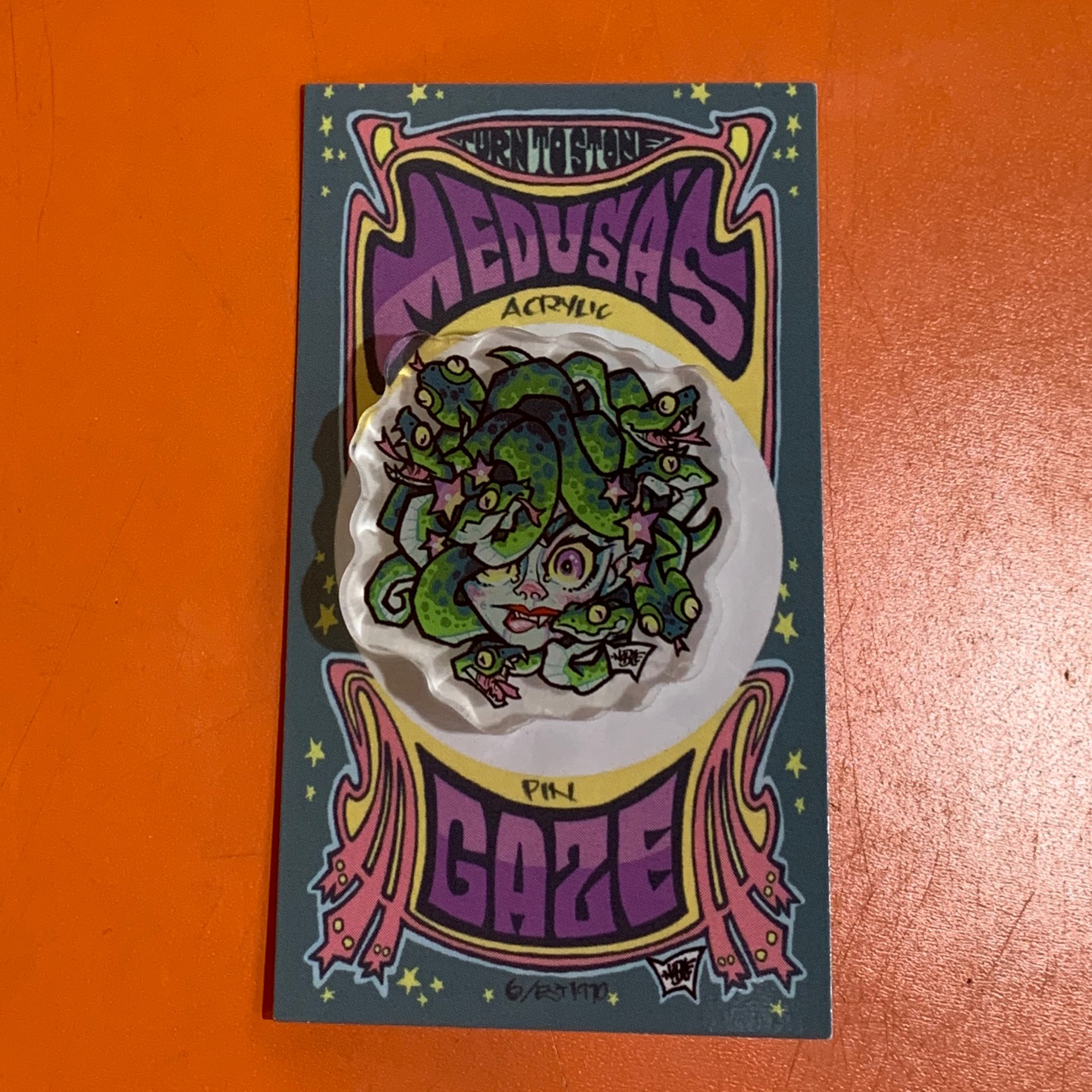 Medusa's Gaze Acrylic Pin