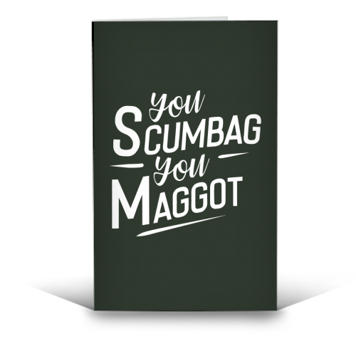 Greetings cards 'You Scumbag!'