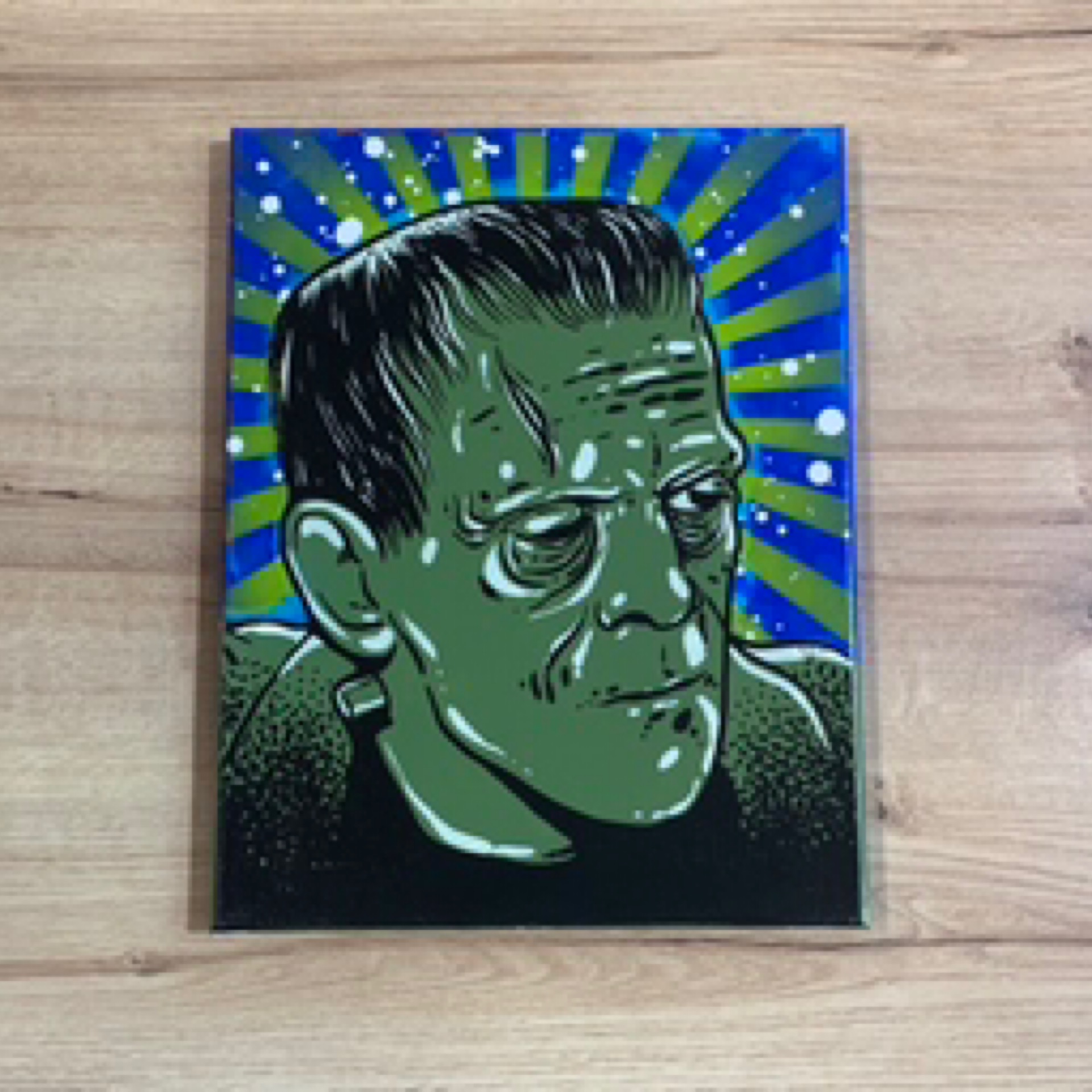 Frankensteins Monster Screenprinted Canvas