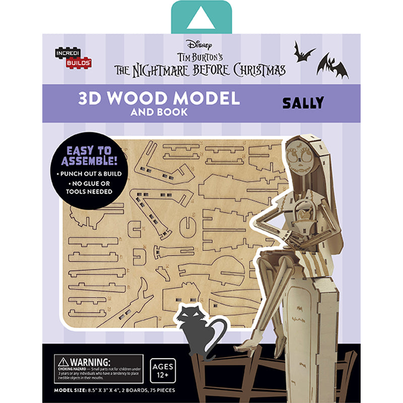 Sally Nightmare Before Christmas 3-D Wood Model