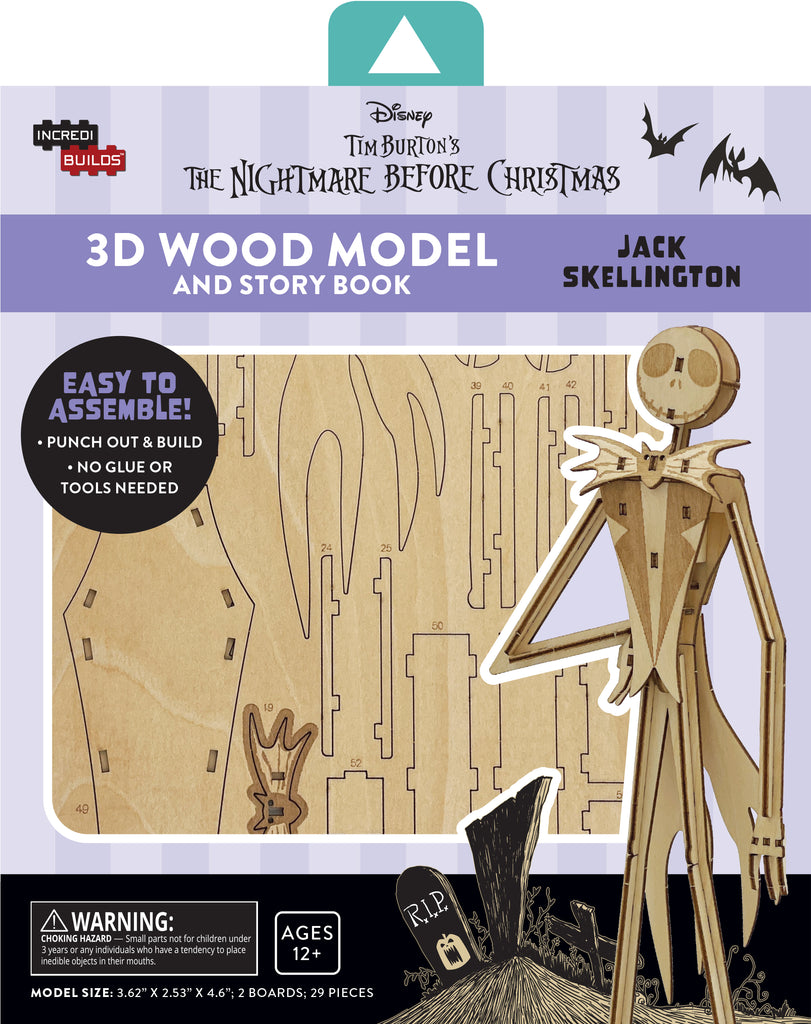 Jack Nightmare Before Christmas 3-D Wood Model