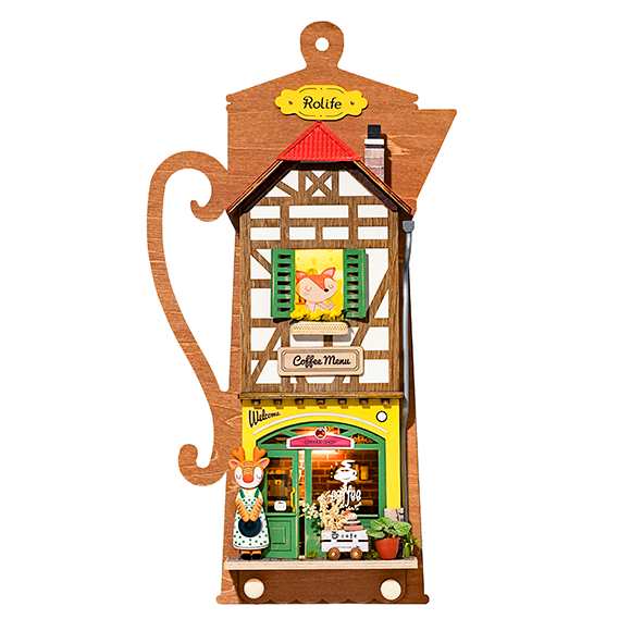 Lazy Coffee House Hands Craft DIY Miniature Wall Hanging Kit