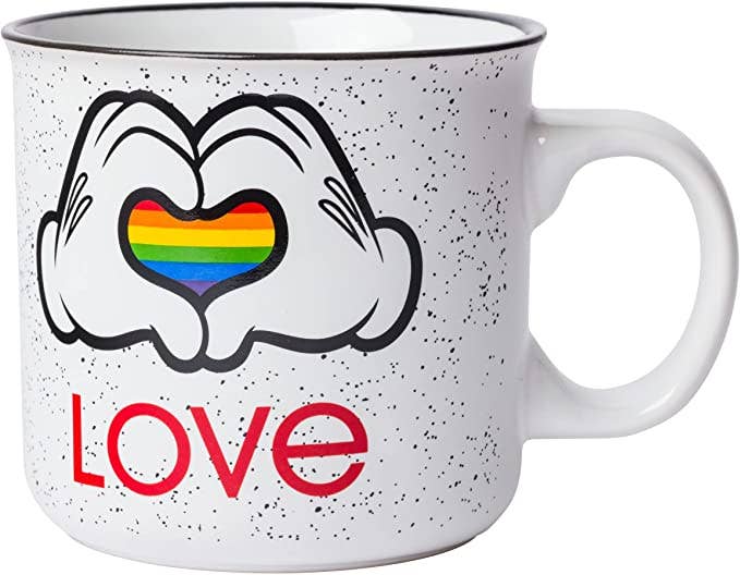 Disney Pride Mickey Hands 20oz Ceramic Camper Mug