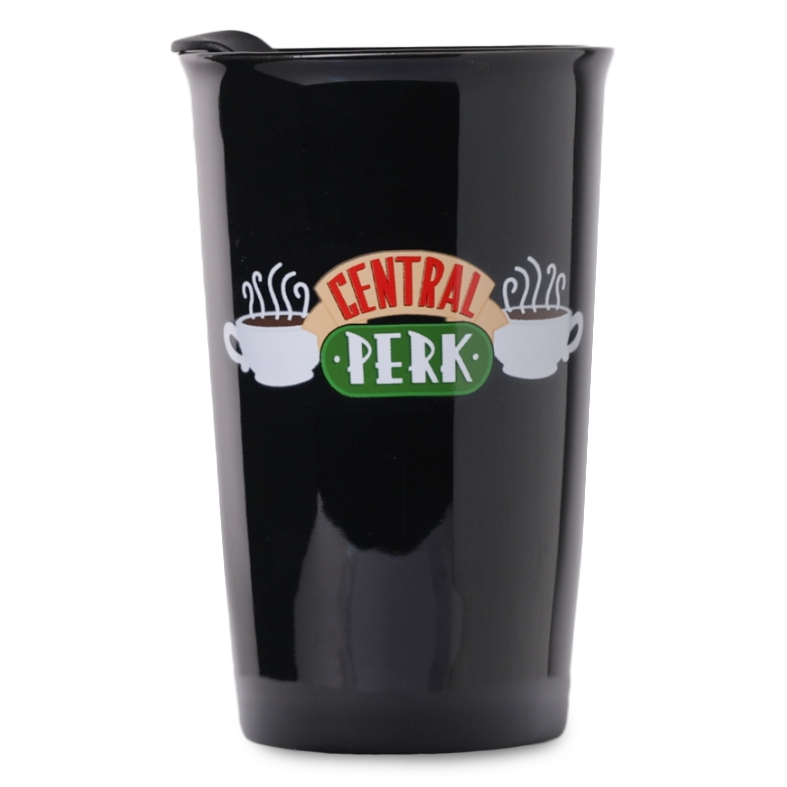 Friends Central Perk Logo Black 10oz Ceramic Doubled Walled Travel Mug