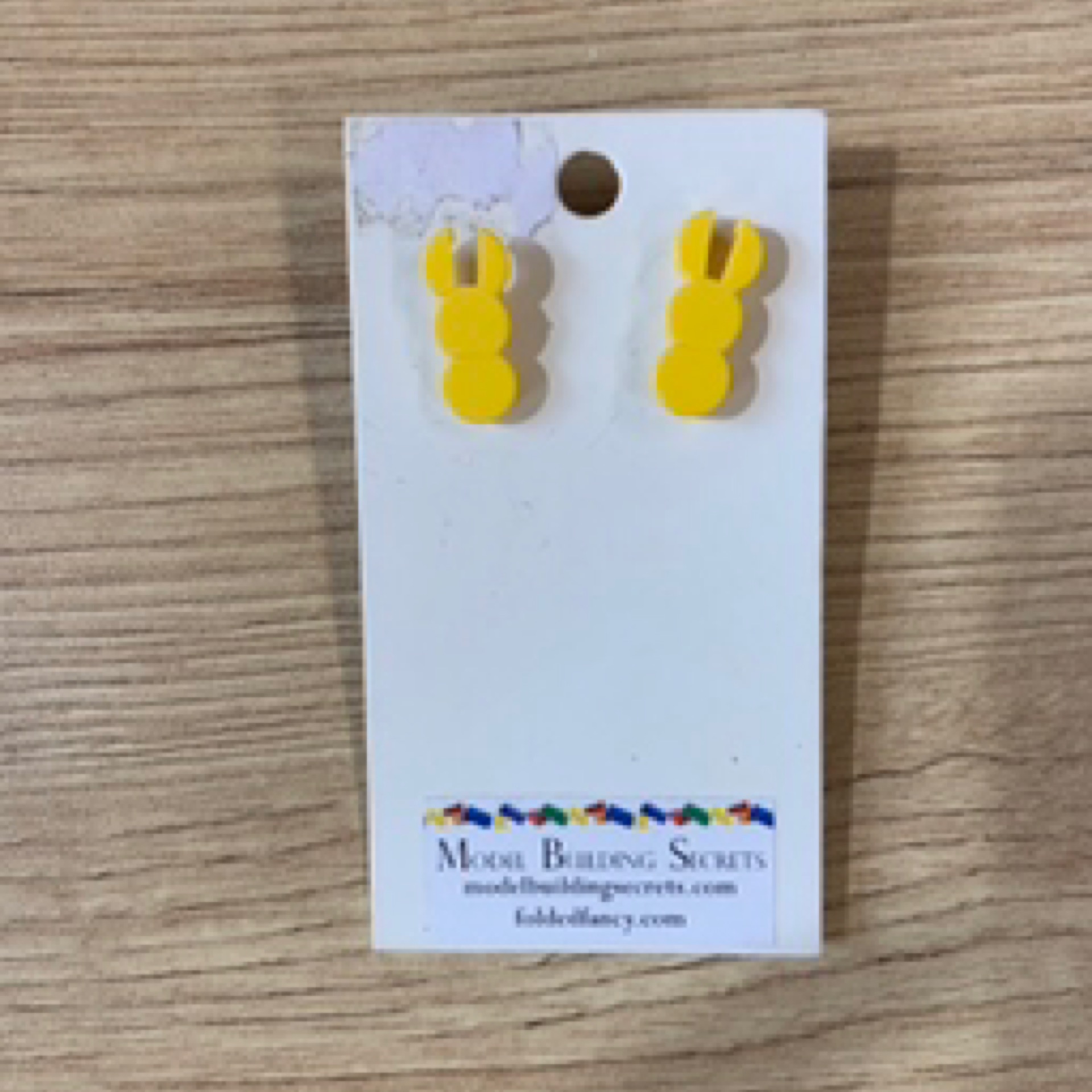 Brick Bunny Peep Earrings