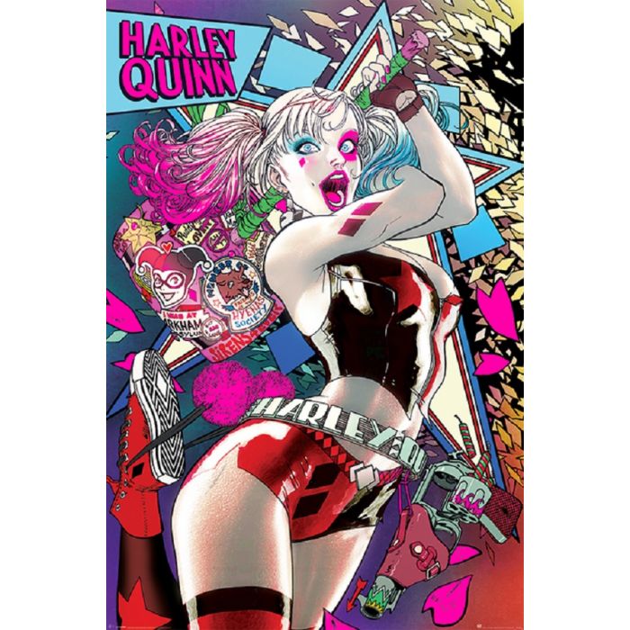 Harley Quinn - Neon Poster
