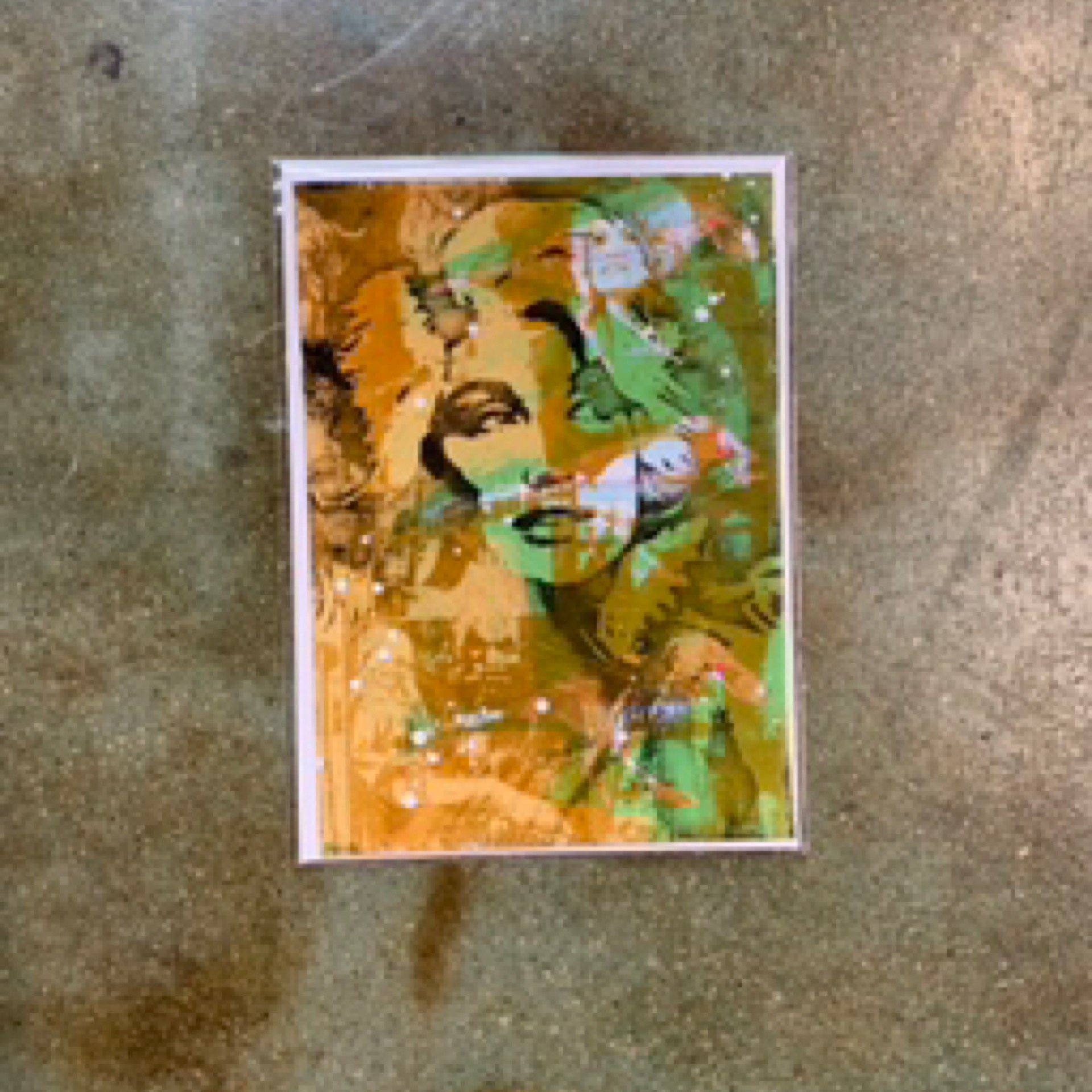 Dolly Parton Green Pop Art Card