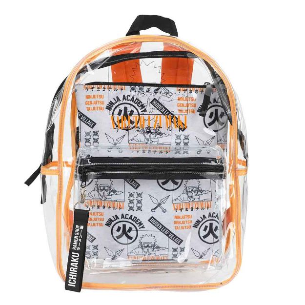 Naruto Uzumaki Clear Vinyl Backpack & AOP Utility Case