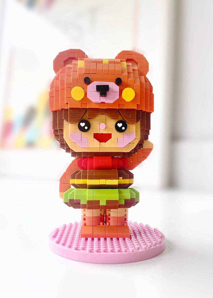 Momiji Burger Bear Mini Bricks Buildable Figure