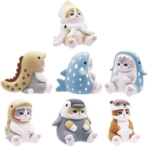 Mofusand Sitting Aquarium Cat Blind Box Collectable Mini Figurines