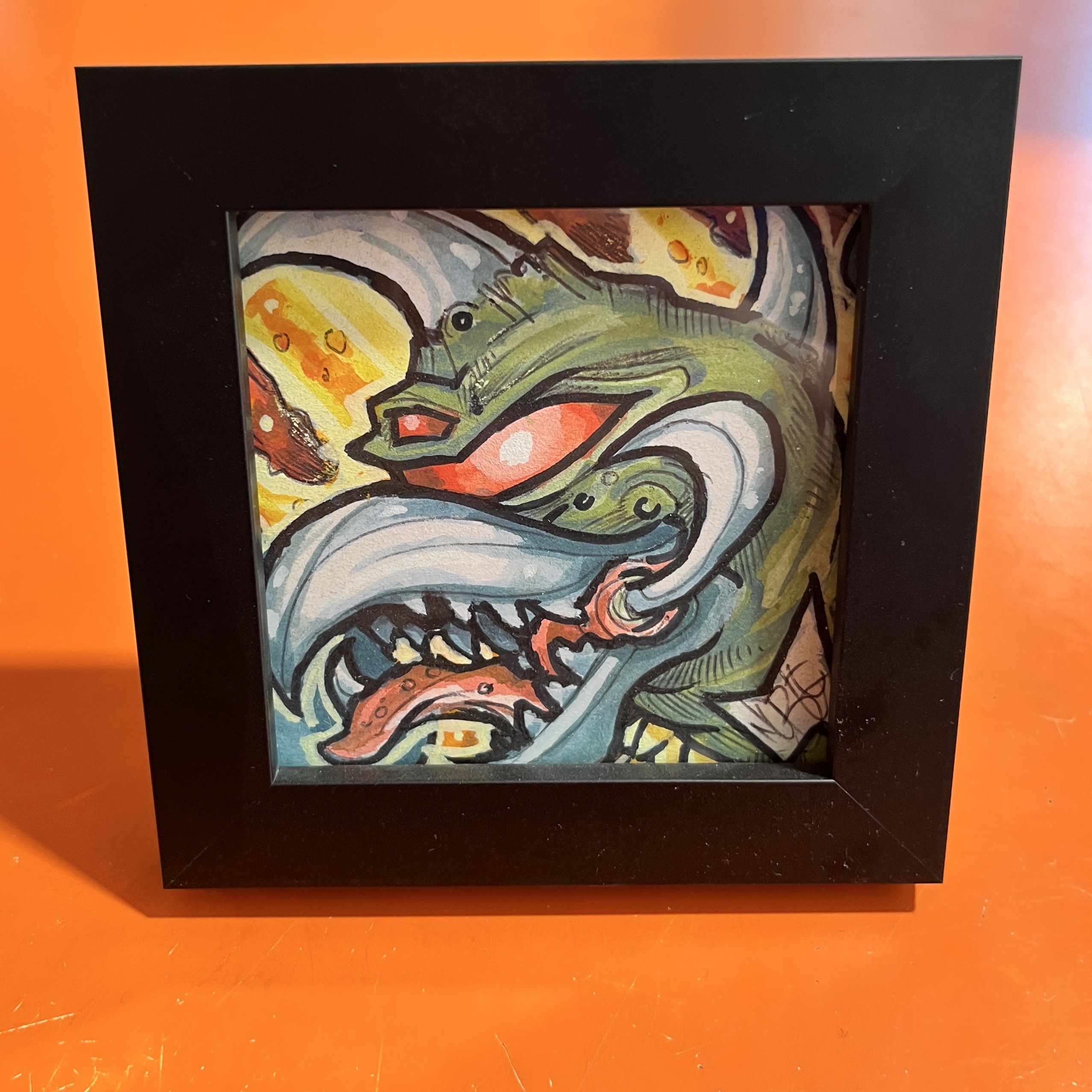 Gigan inspired Framed Original Coaster