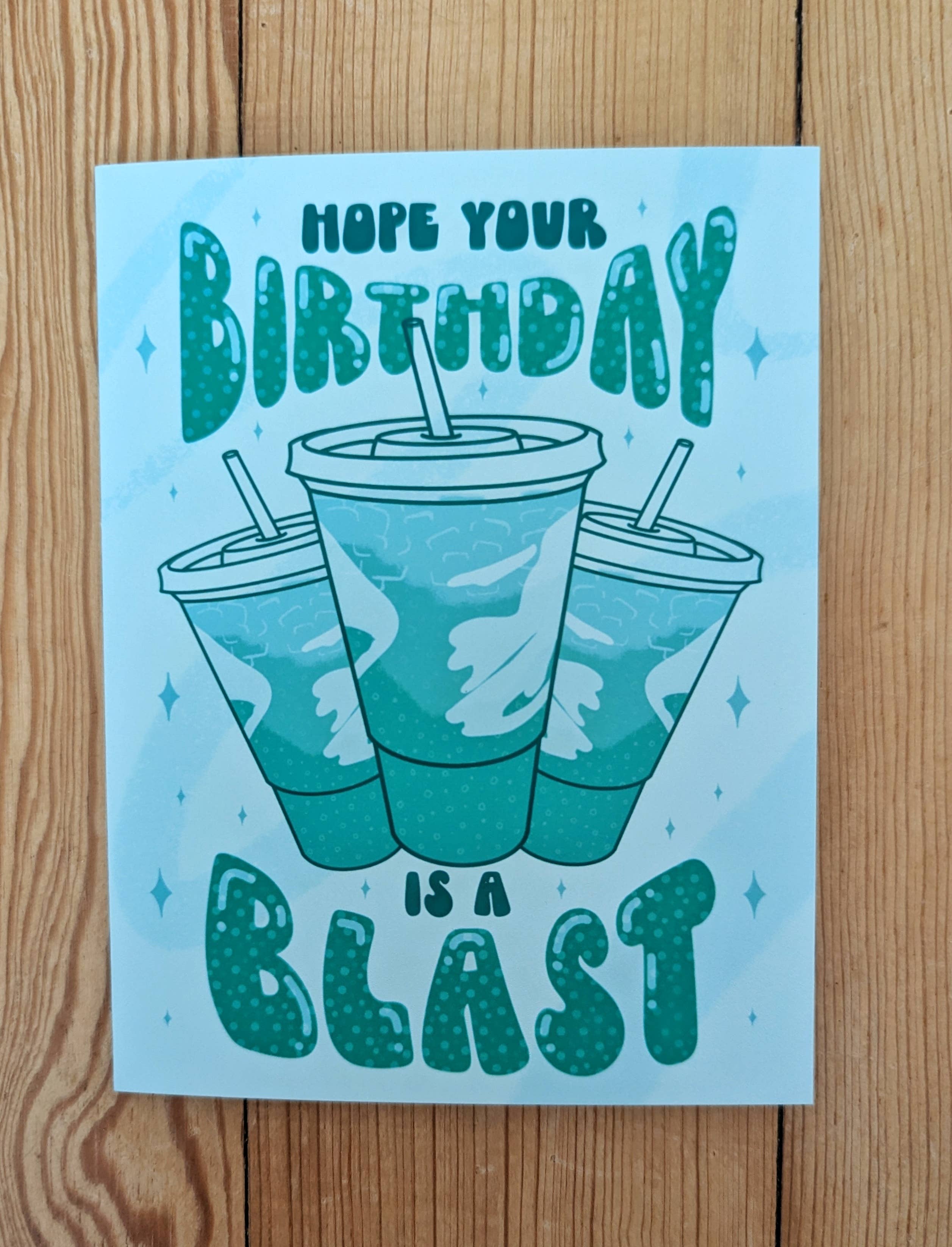 Hope Your Birthday is Blast - Cute Baja Blast Taco Bell Card