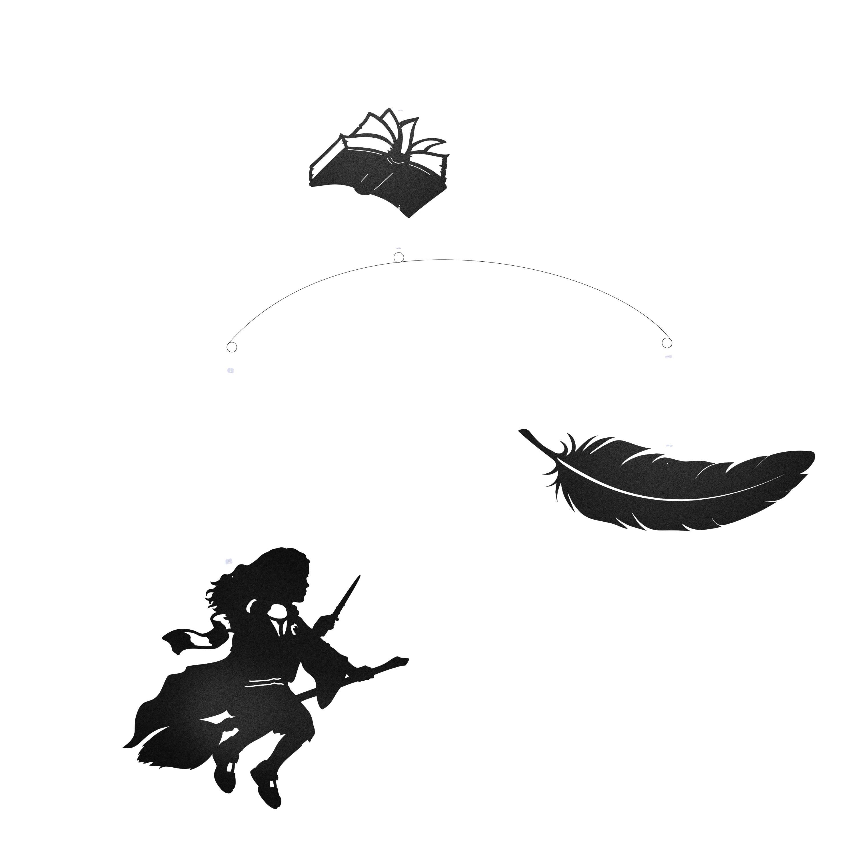 Hermione "Leviosa" hanging mobile NEW DESIGN!!