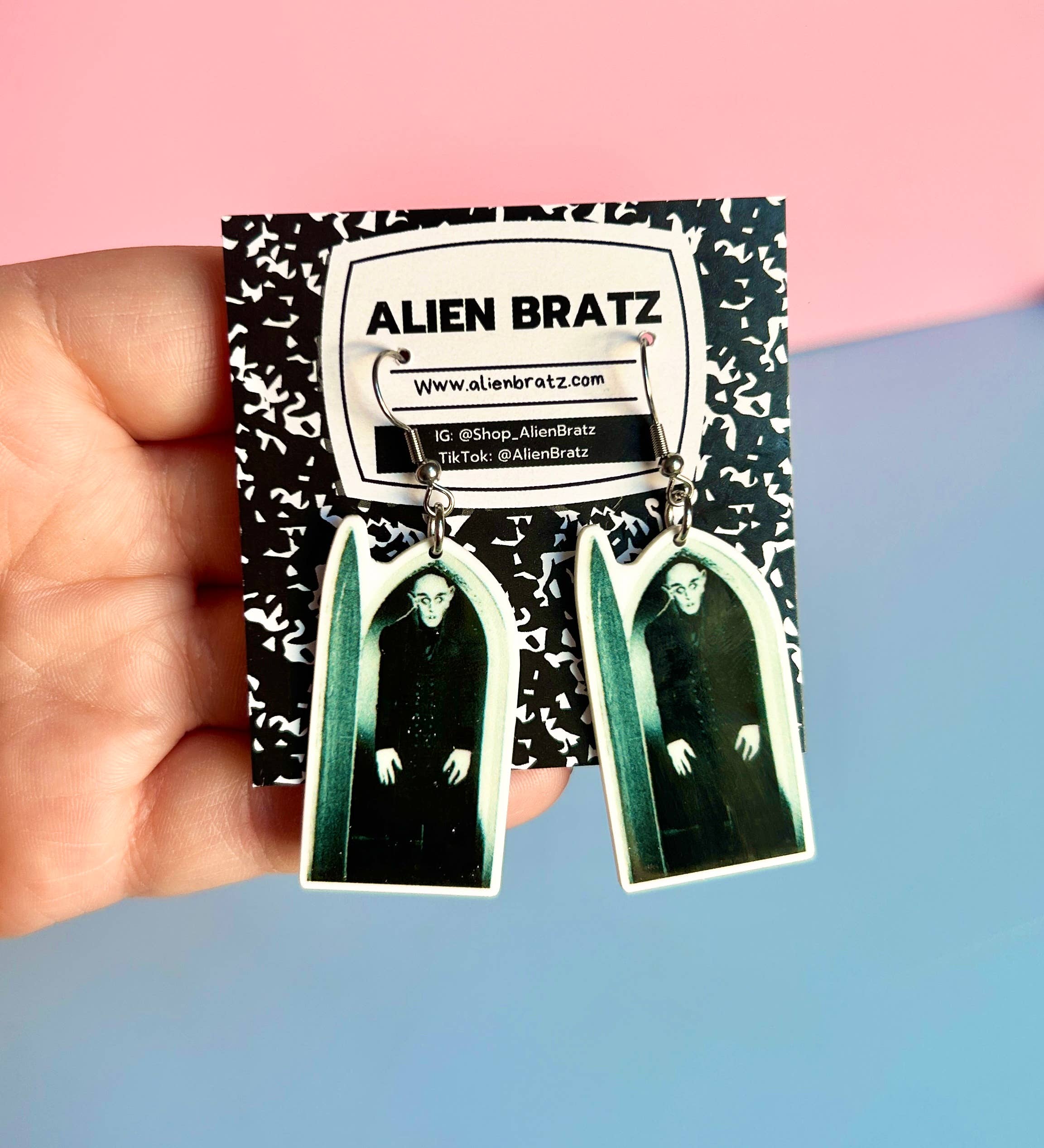Nosferatu Earrings Horror Jewelry Horror Earrings Gift Idea