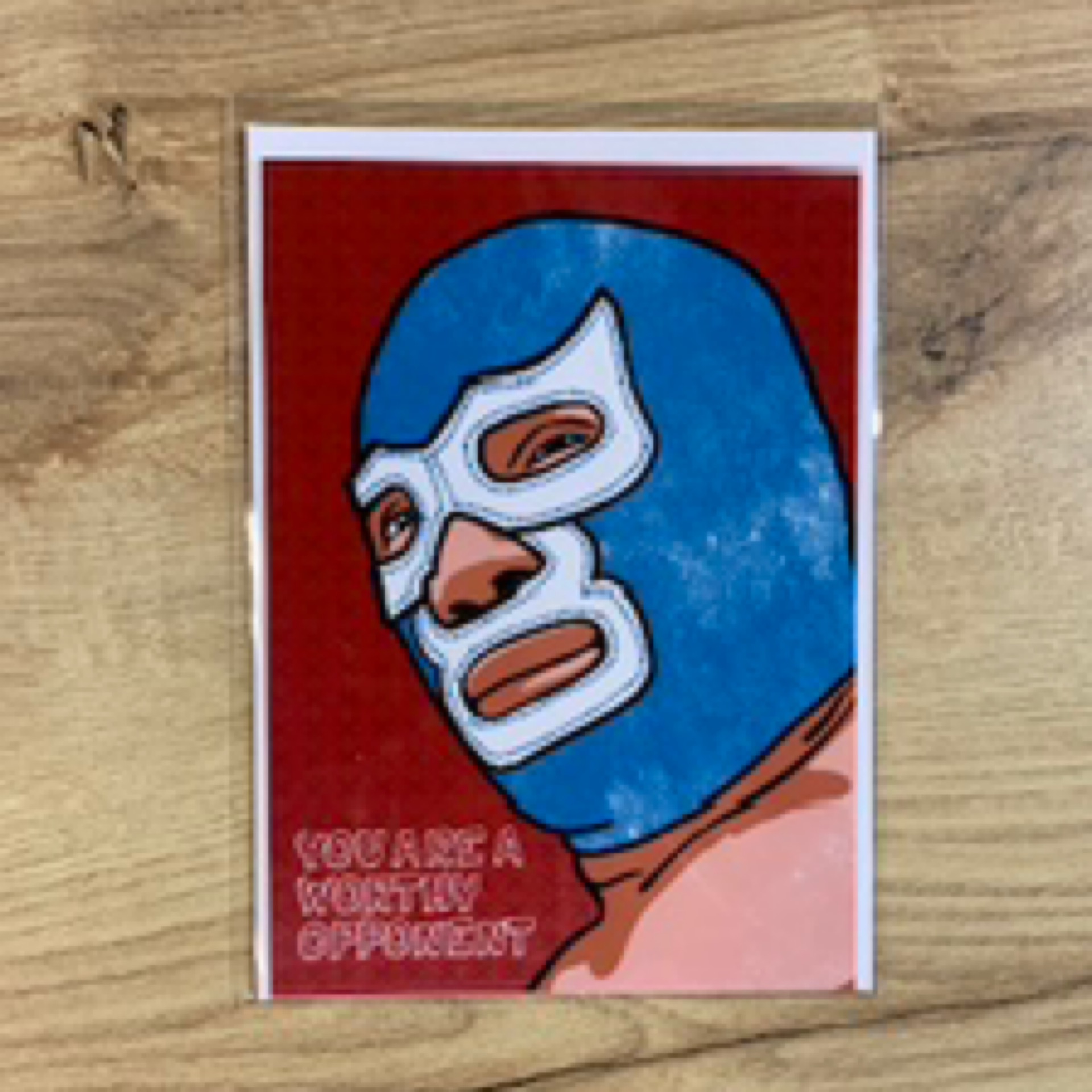 Worthy Opponent Luchador Art Card