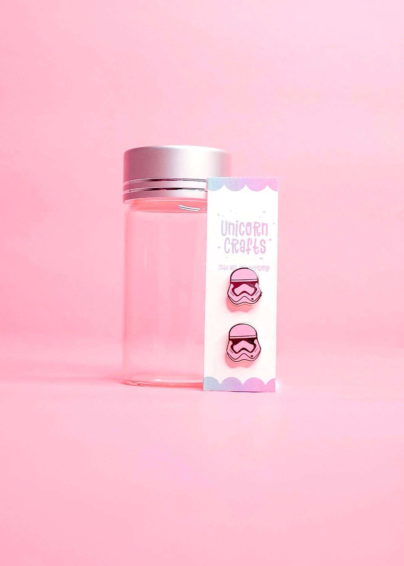 Pink Stormtrooper Earrings