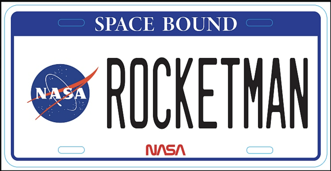 NASA "ROCKETMAN" License Plate