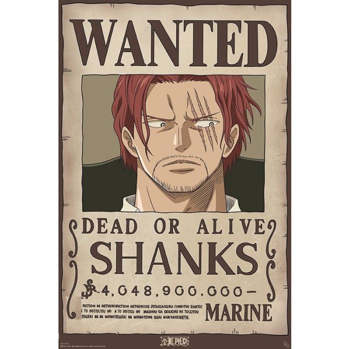 One Piece - Wanted Shanks poster
