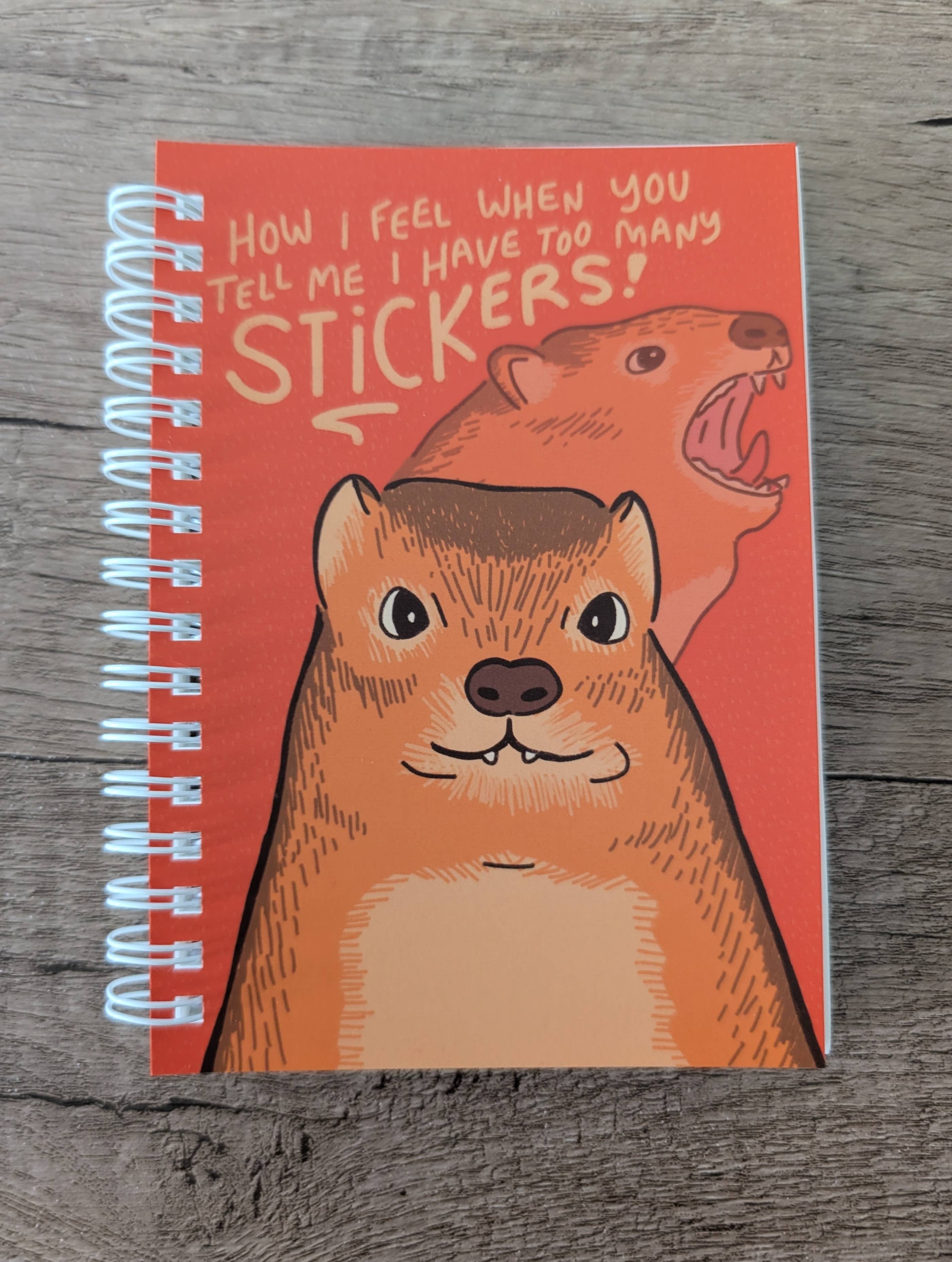 Hyrax Too Many Stickers - Reusable Sticker Book - 50 Pages