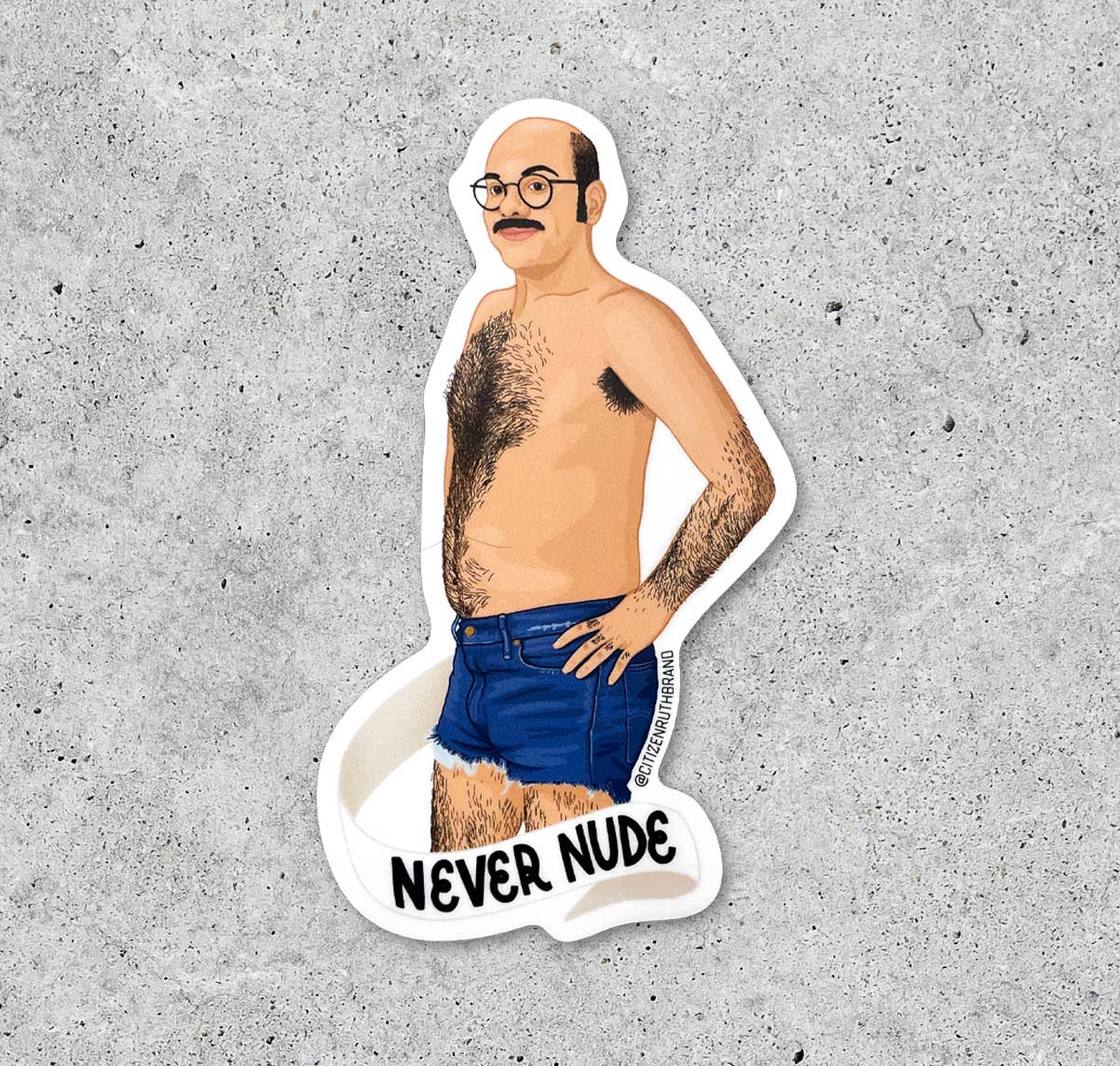 Arrested Development Tobias Never Nude vinyl sticker