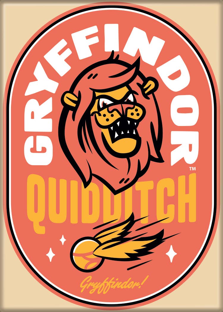 Harry Potter Gryffindor Quidditch Stamp Magnet