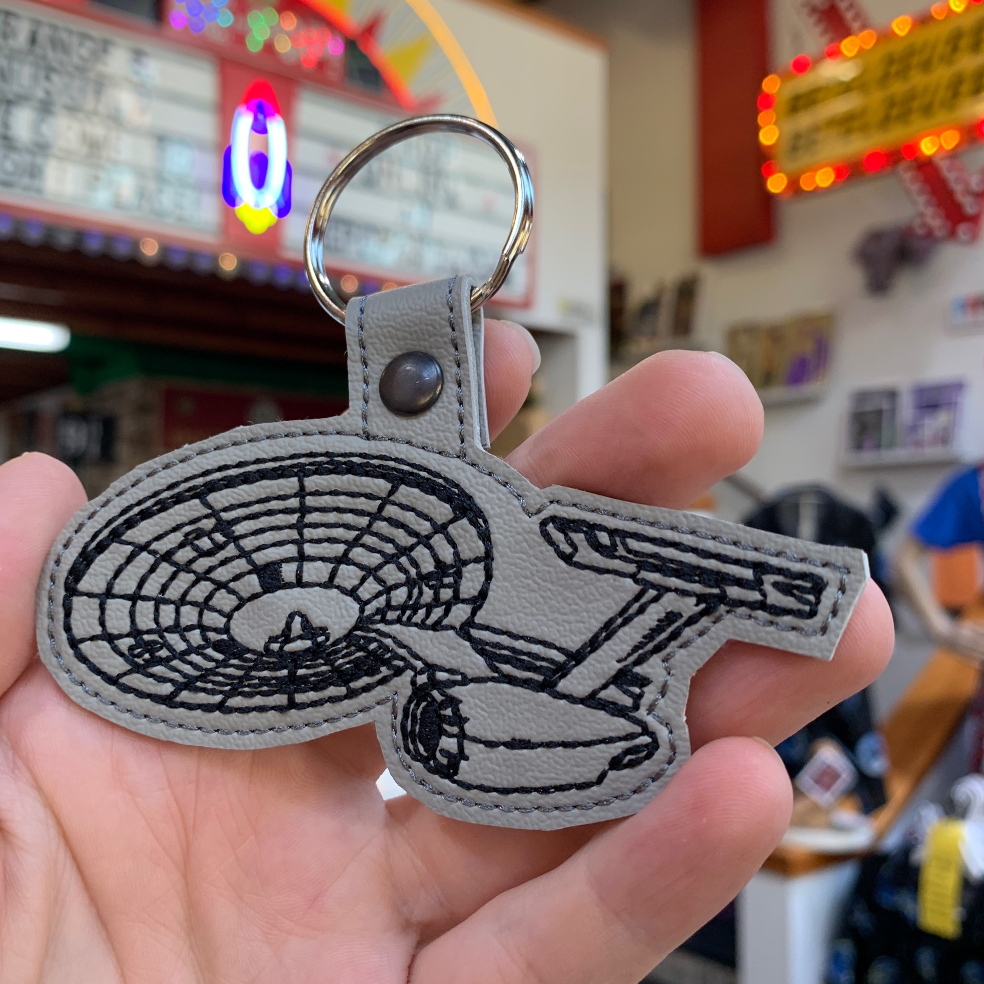 Enterprise Embroidered Keychain