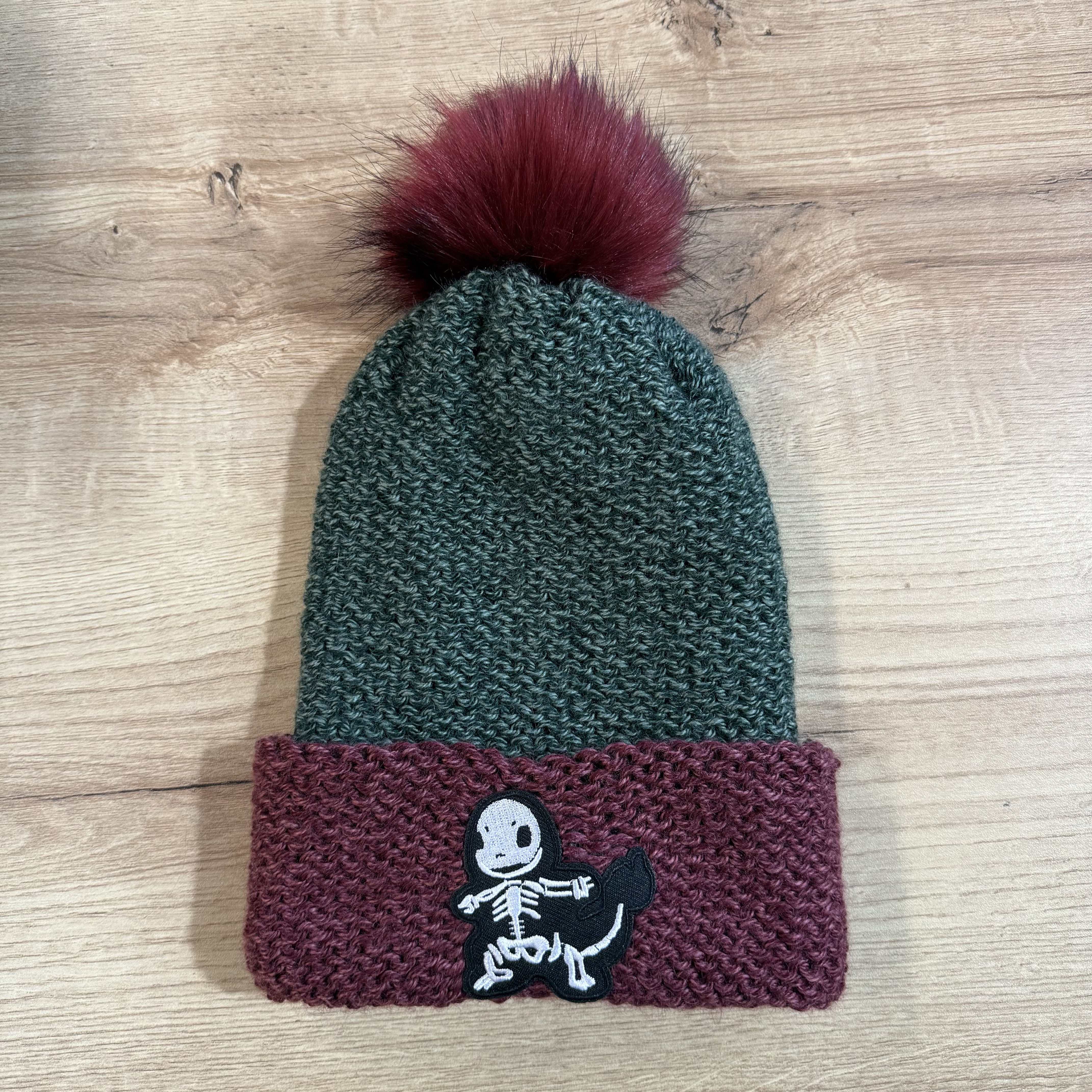 Skeletal Fire Lizard Beanie