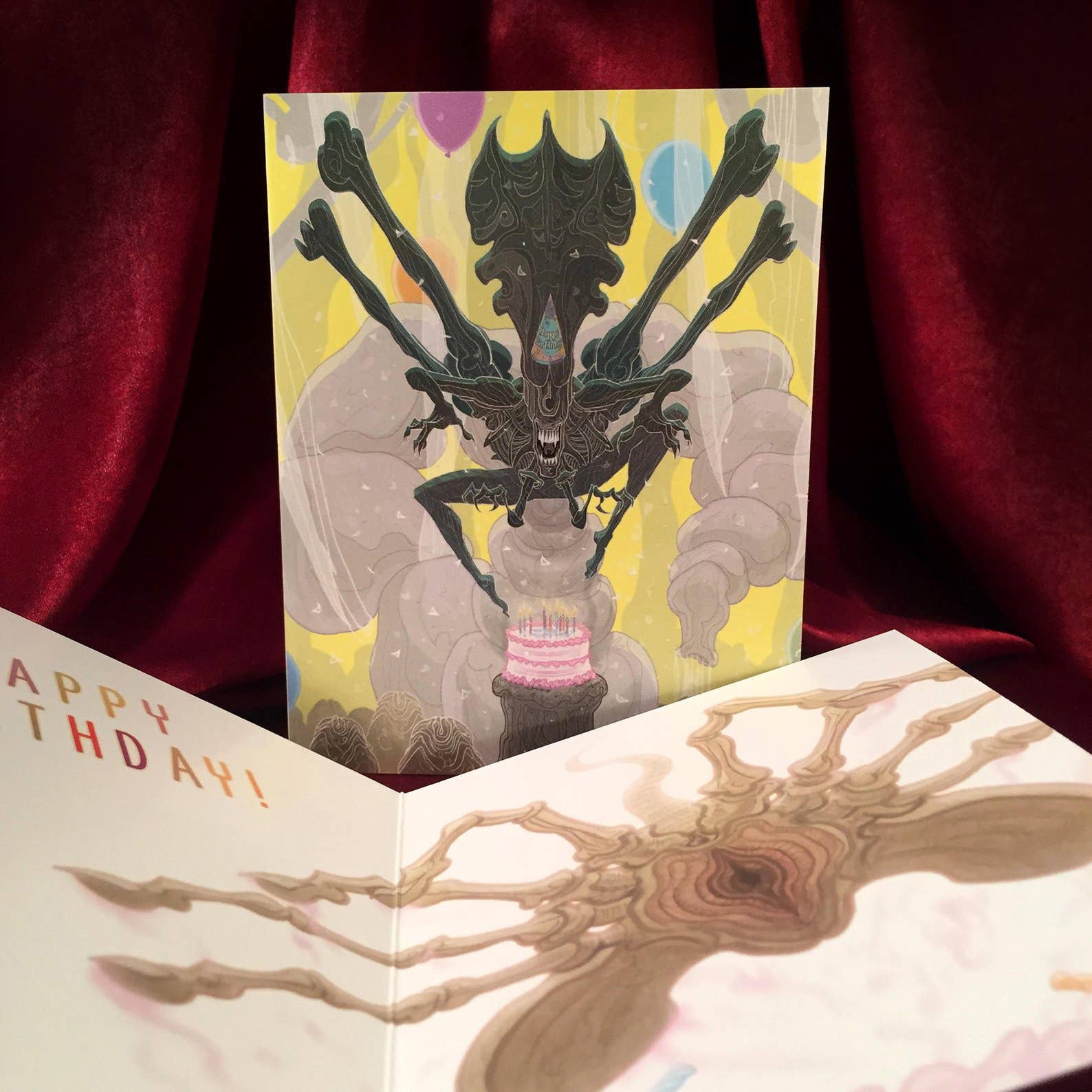 QUEEN ALIEN Birthday Card