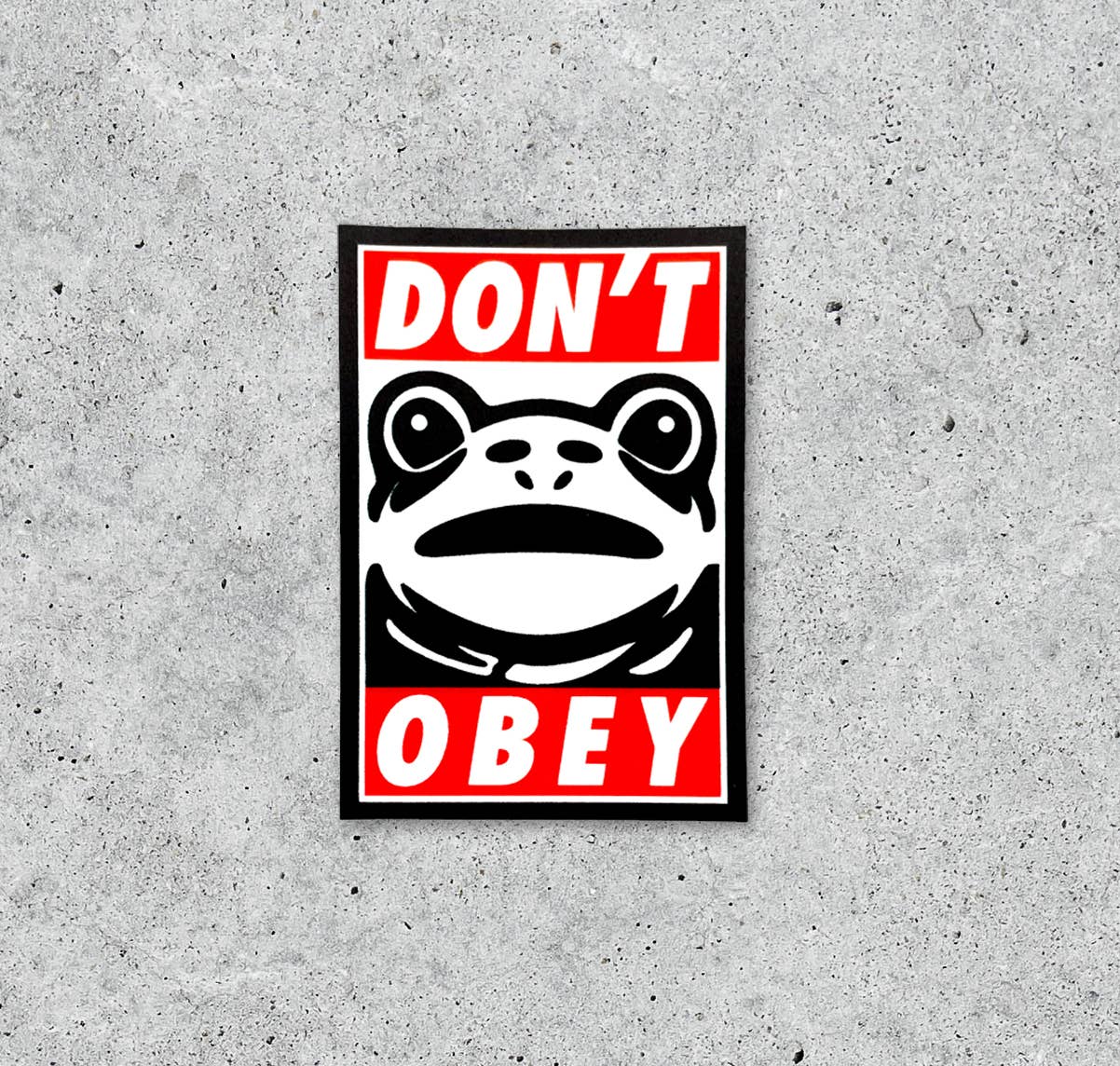Portland Frog "Don't Obey" vinyl sticker