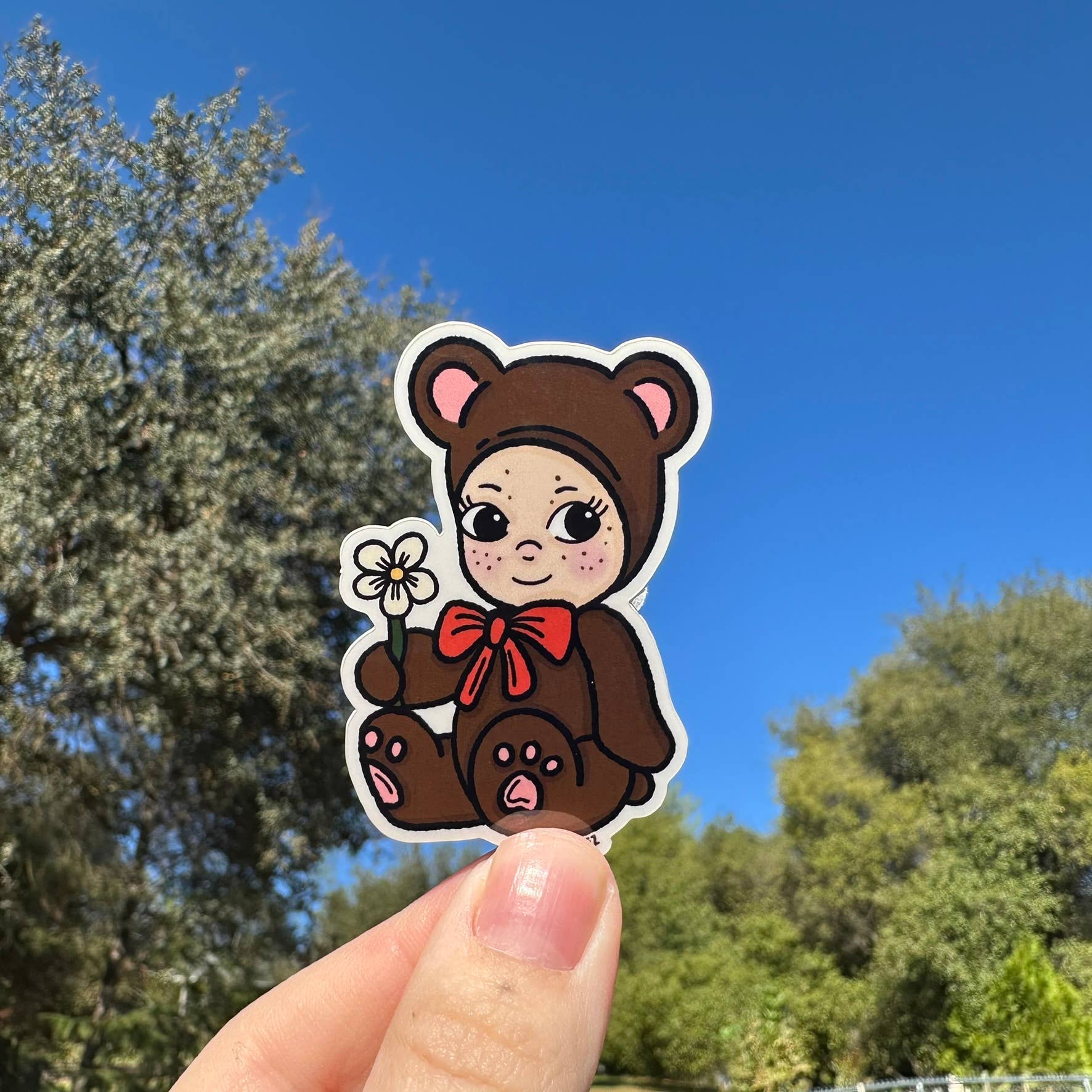 Cuddle Bear Baby | Weatherproof Sticker