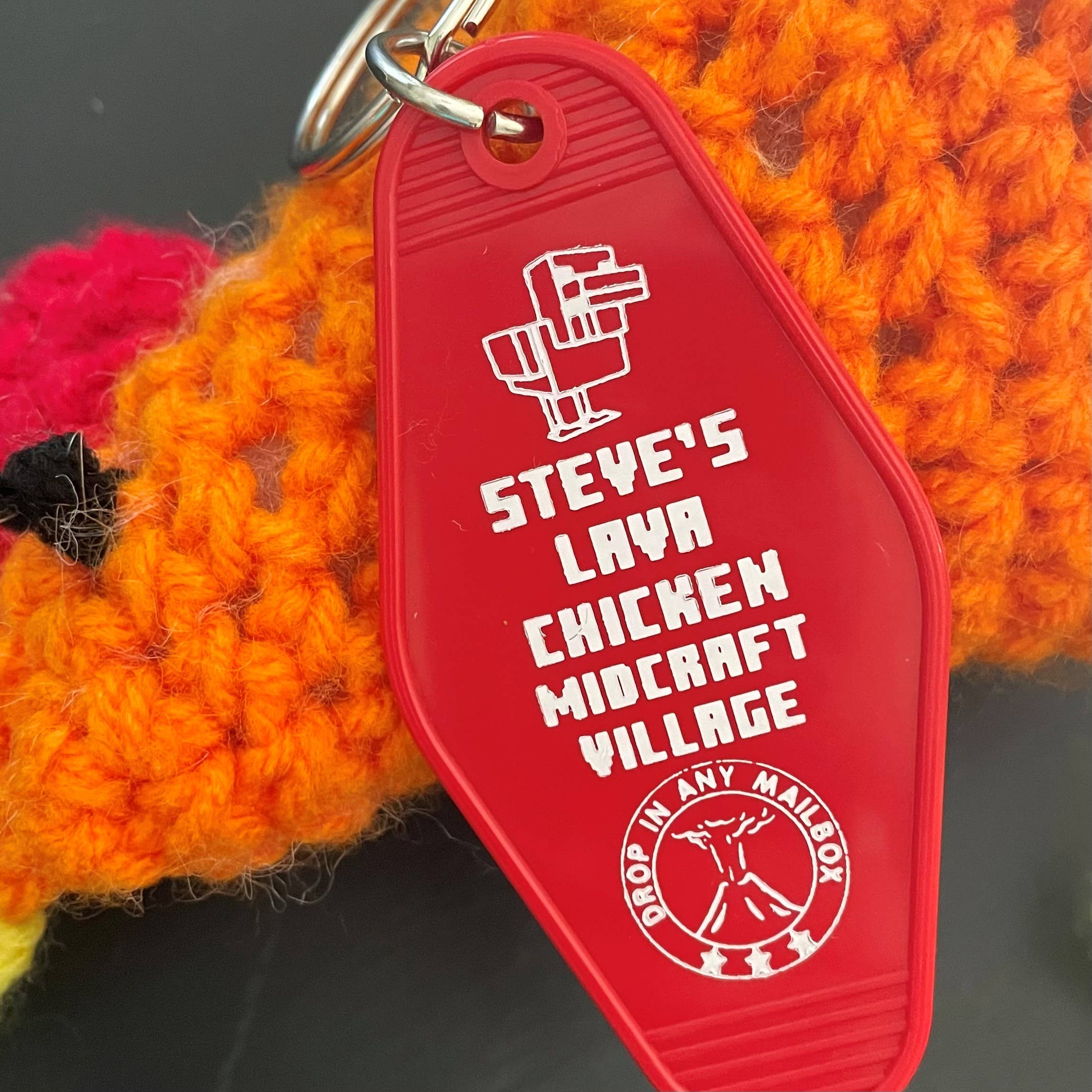 Motel Key Fob - Steve's Lava Chicken (Minecraft)