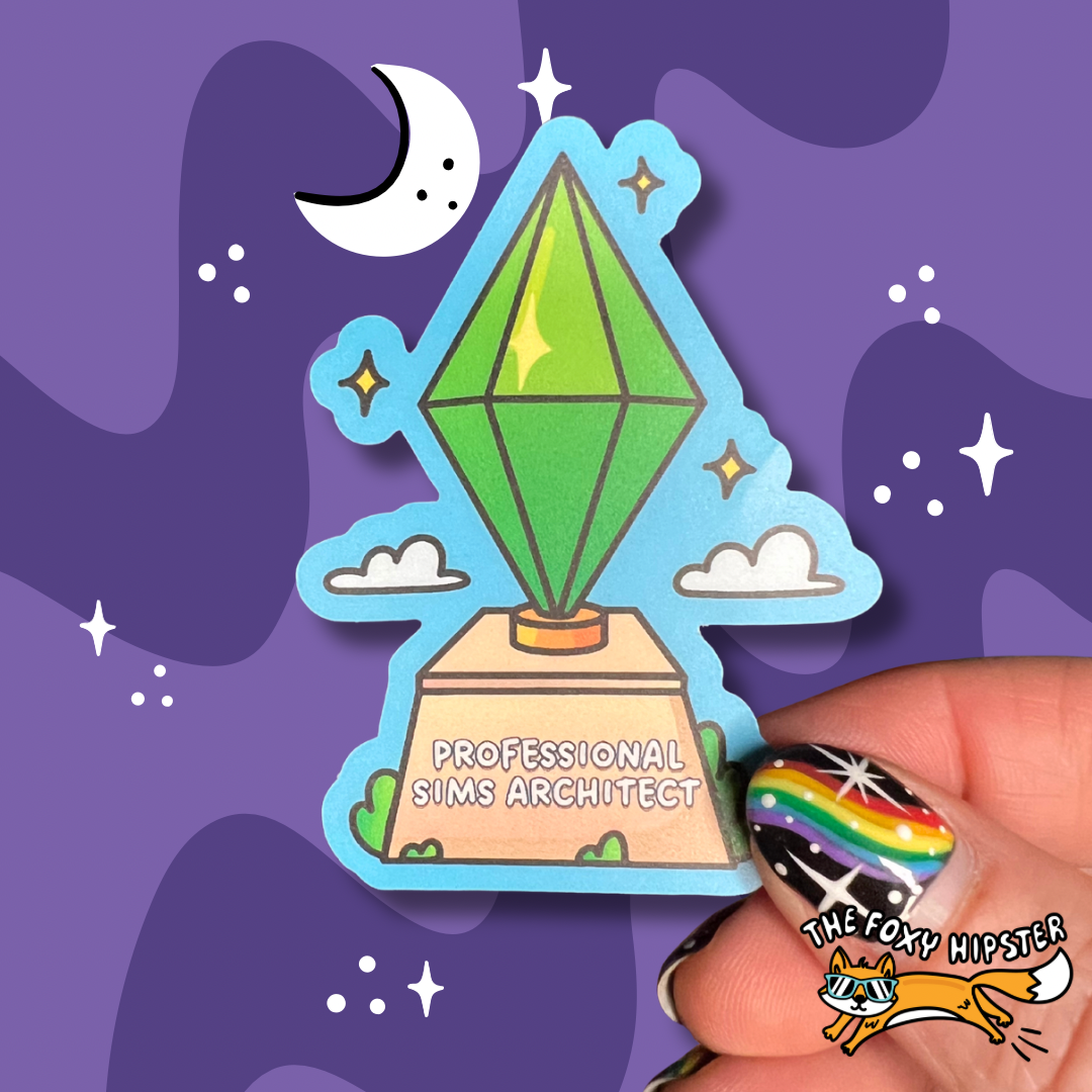 The Sims Plumbob 90’s Nostalgia Vinyl Sticker