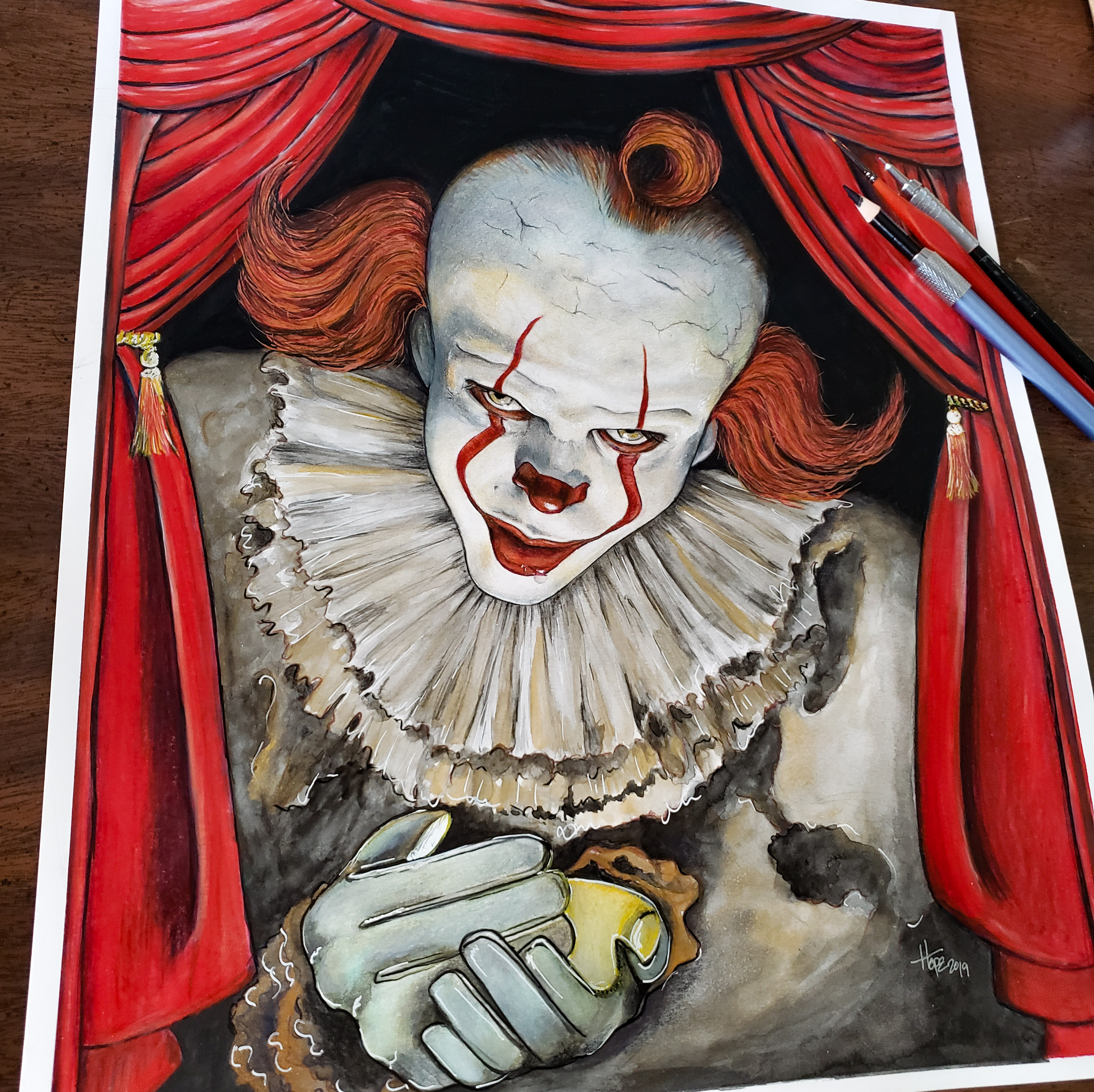 "Behind the Curtain It Lurks" print