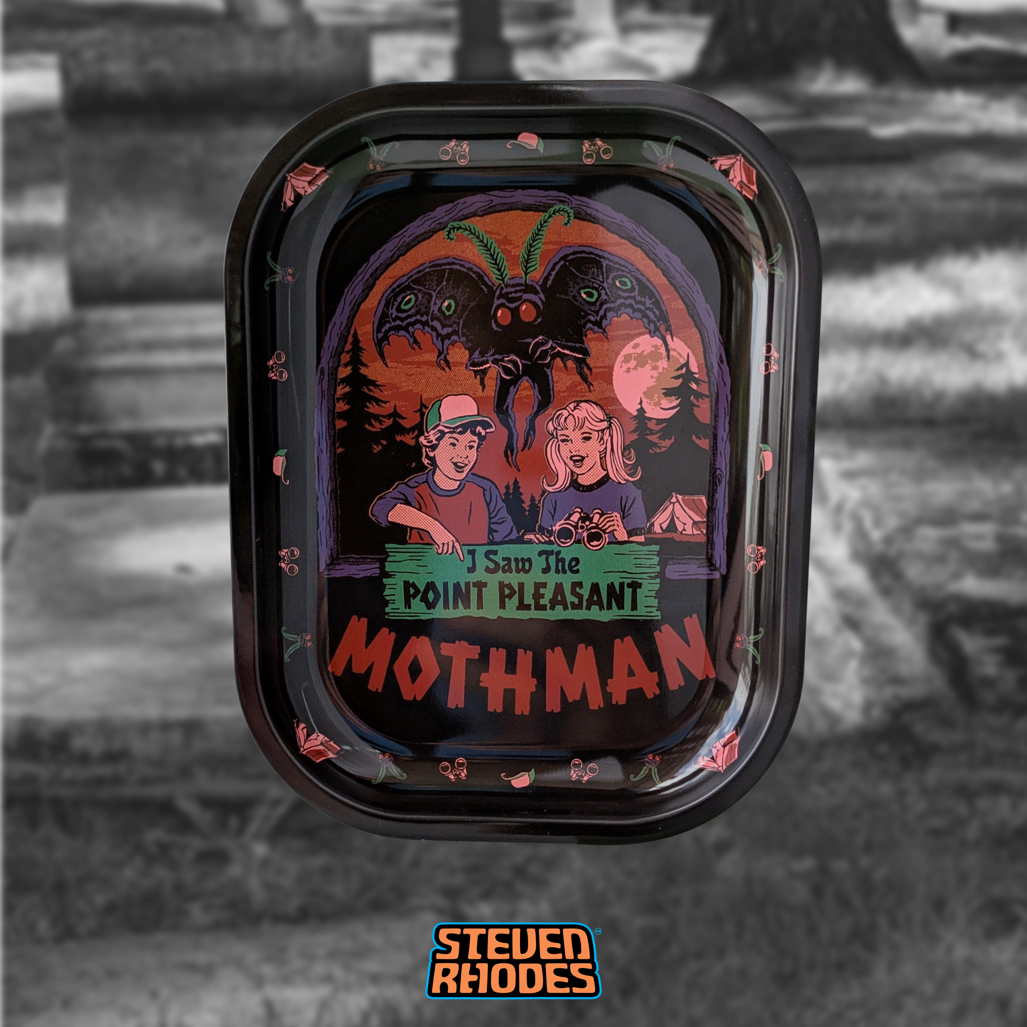 I Saw the Mothman Tin Tray